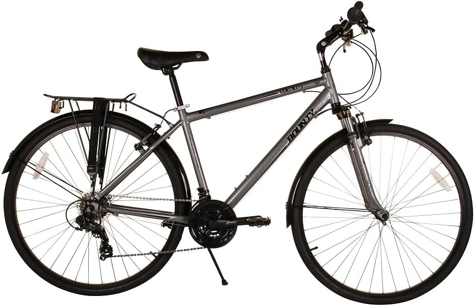 Bounty Country Hybrid Bike - Telaio in lega leggera, cambio Shimano a 18 velocità, forcella Zoom Suspension - Perfetta per gli amanti del ciclismo