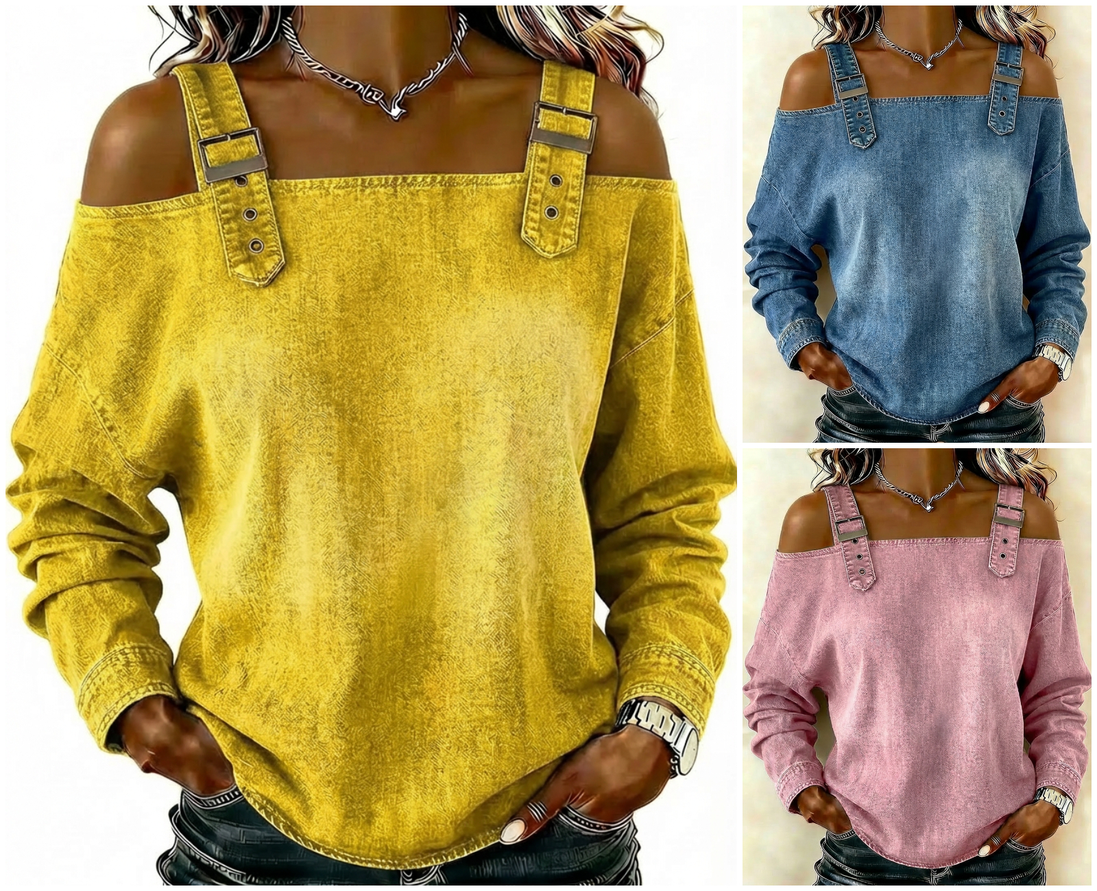Women's sleeveless denim shirt - Nordfashionstorm - Women's Clothing, Fashion for You - Nordfashionstorm.com