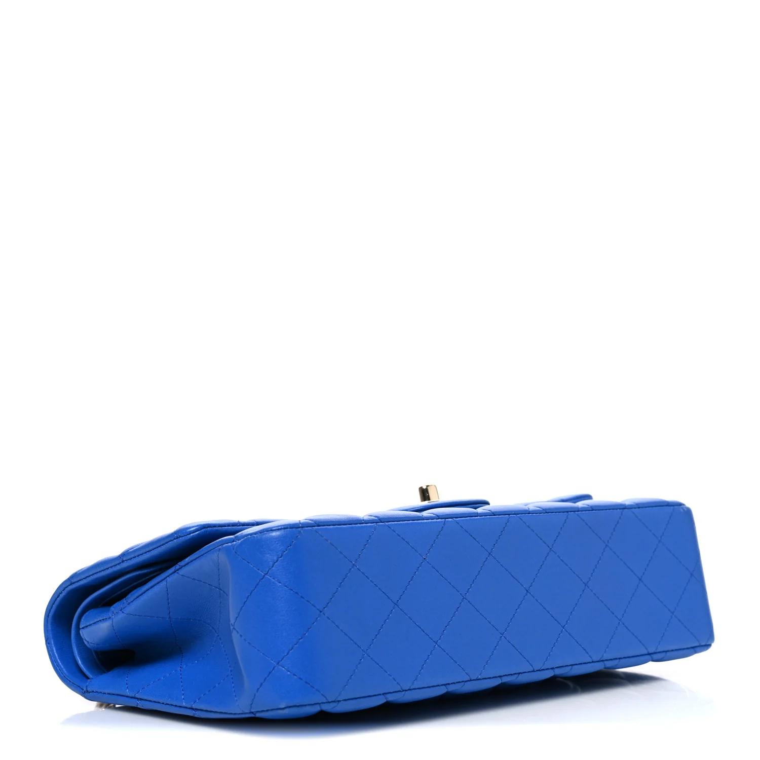 Lambskin Quilted Medium Double Flap Blue - Top Club