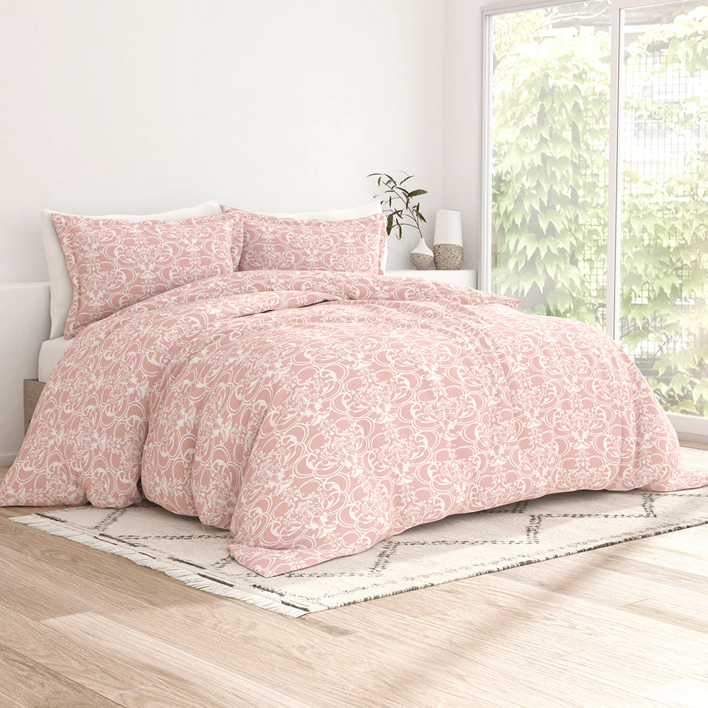 Romantic Damask Pattern 3-Piece Duvet Cover Set (Sale)