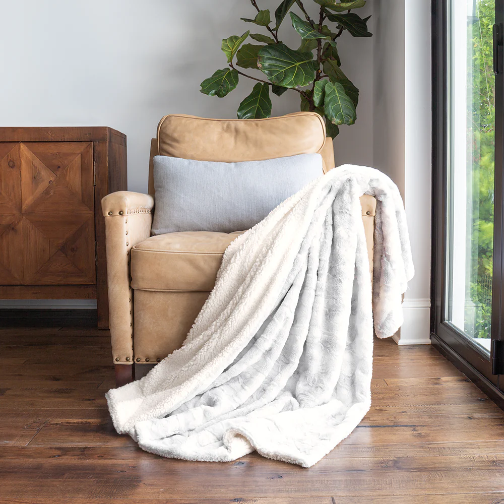 Faux Fur Tie Dye Throw Blanket (Sale)