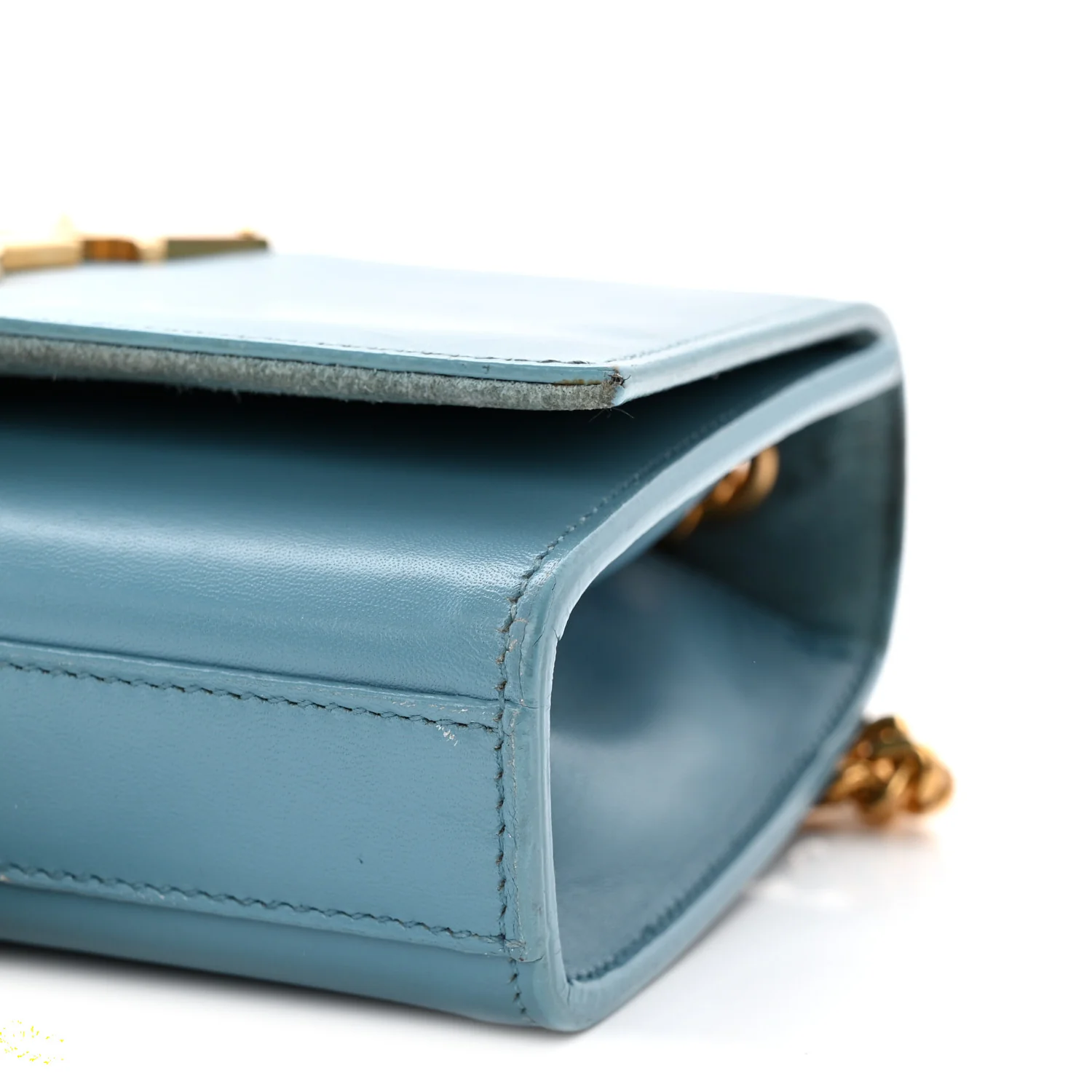 Smooth Calfskin Small Classic Monogram Kate Tassel Satchel Turquoise - Top Club