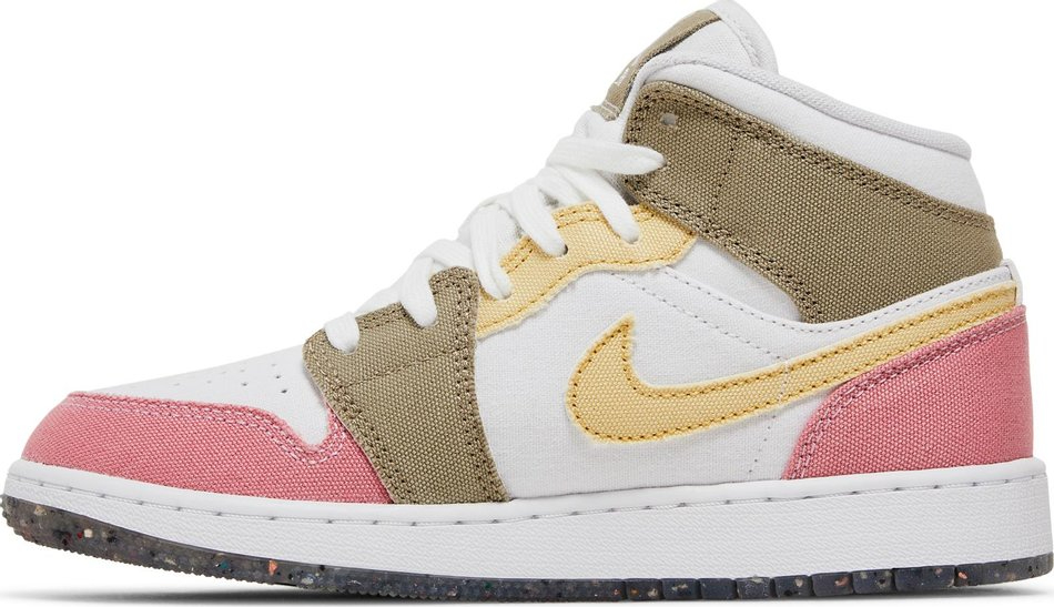 Air Jordan 1 Mid SE GS  Pastel Grind  DJ0338-100 - Sneaker Replica Workshop