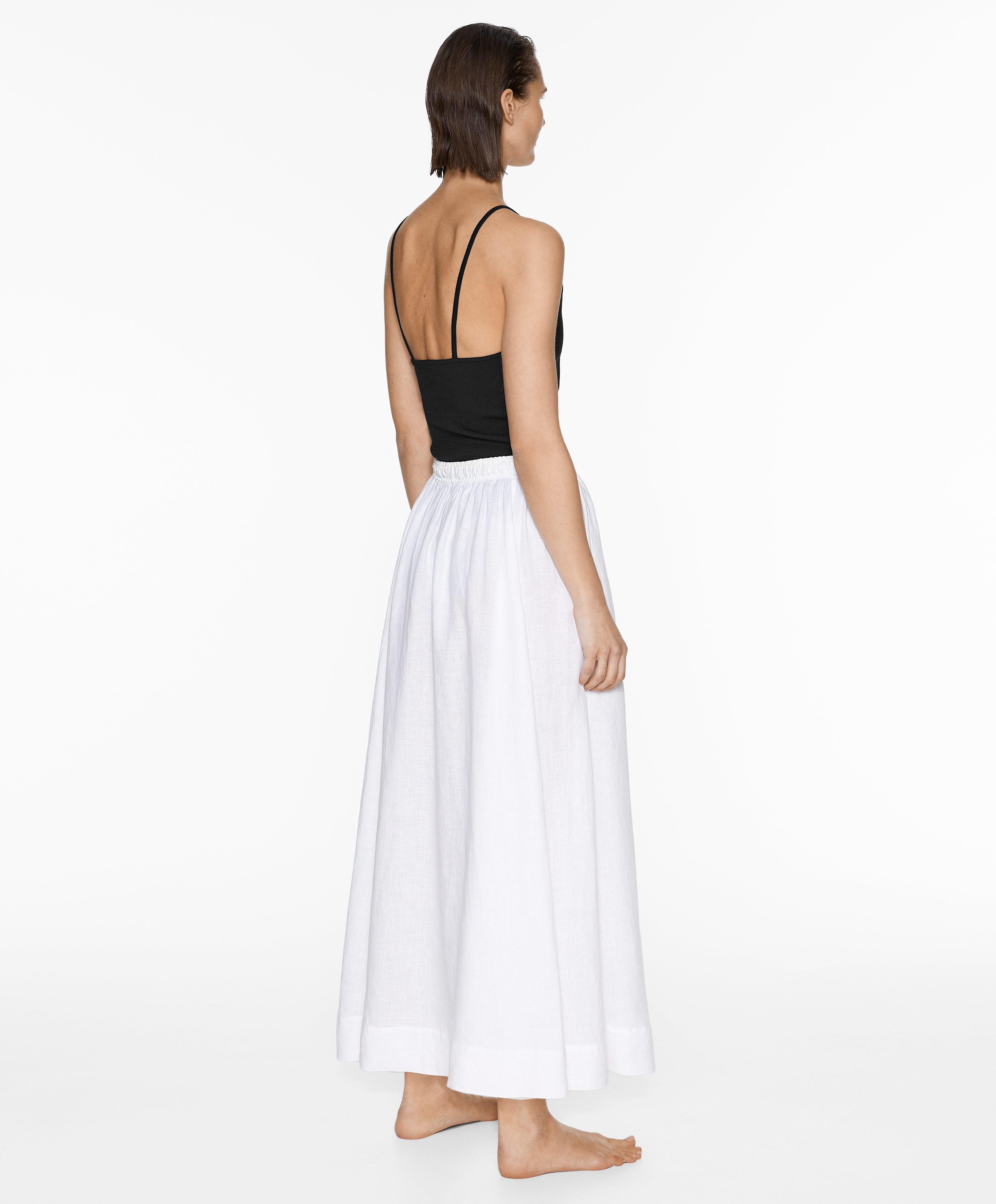 OYSHO Long 100% linen skirt