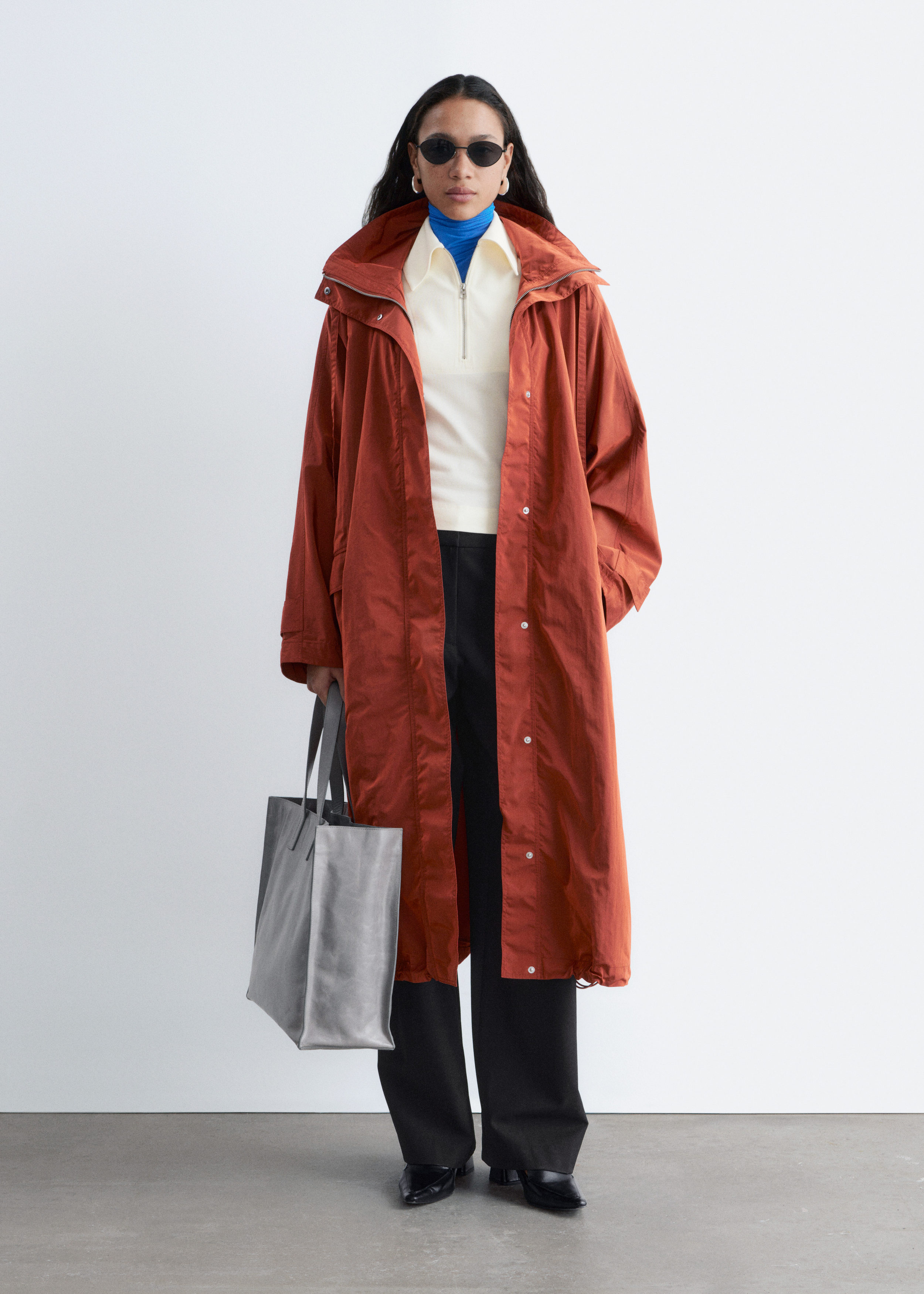 & Other Stories TECHNICAL NYLON HOODED PARKA