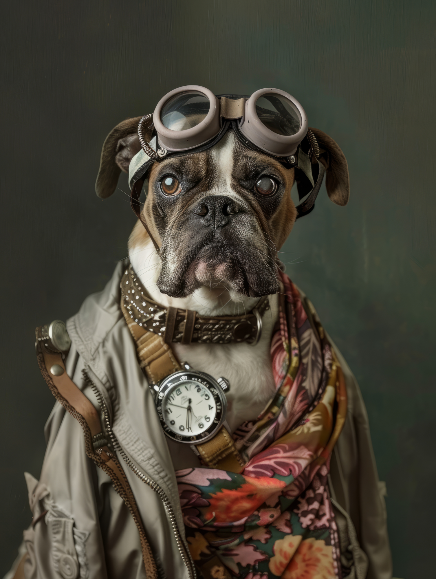 Canvas schilderij van een Cane Corso 100x200 cm