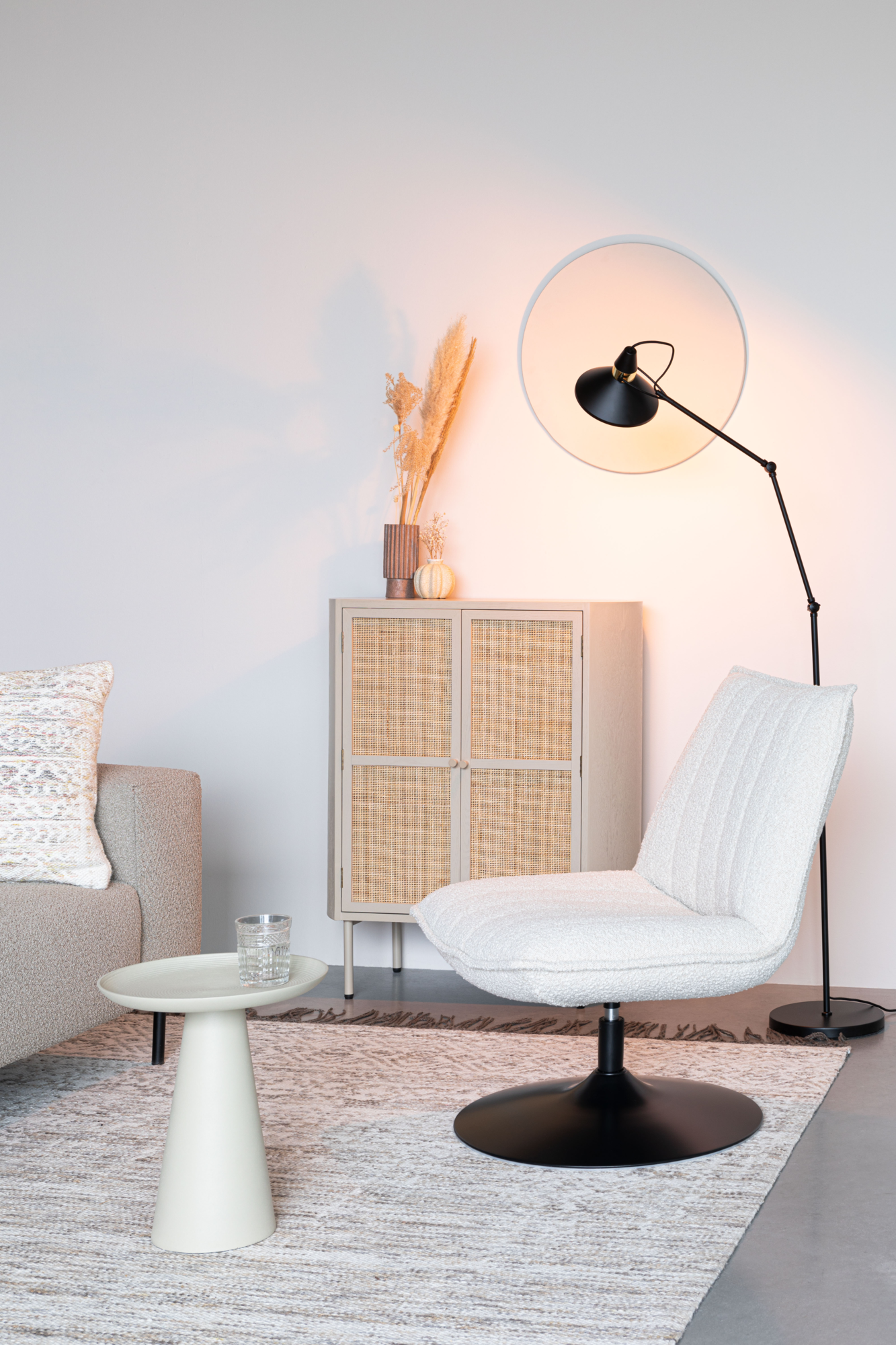 Fauteuil JAX OCHRE bouclé