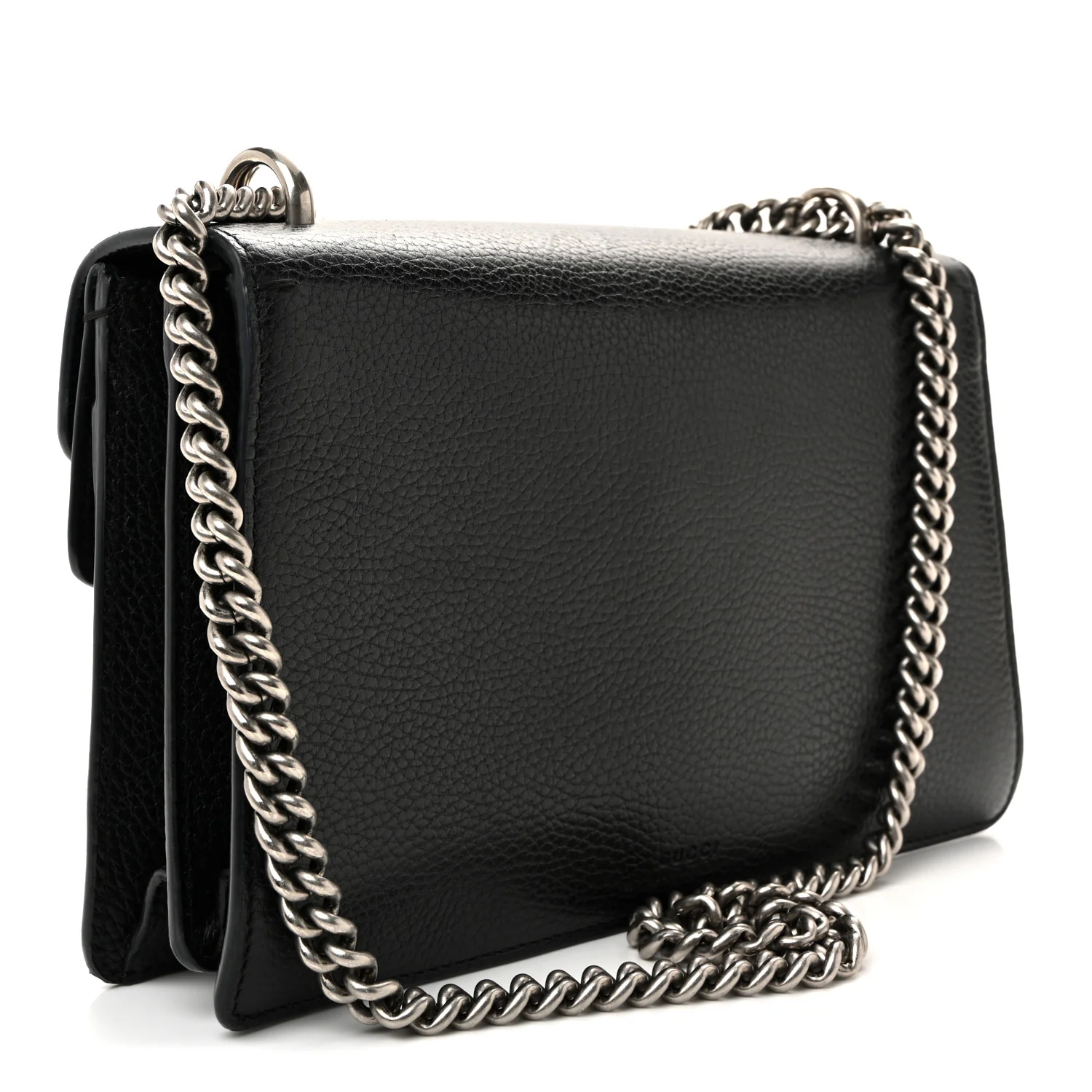 Pebbled Calfskin Small Dionysus Shoulder Bag Black - Top Club