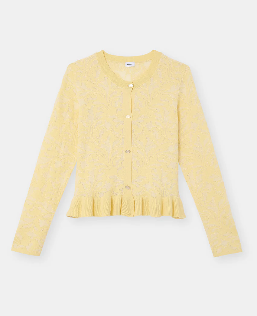 Pimkie Gilet en maille effet jacquard avec boutons fantaisie