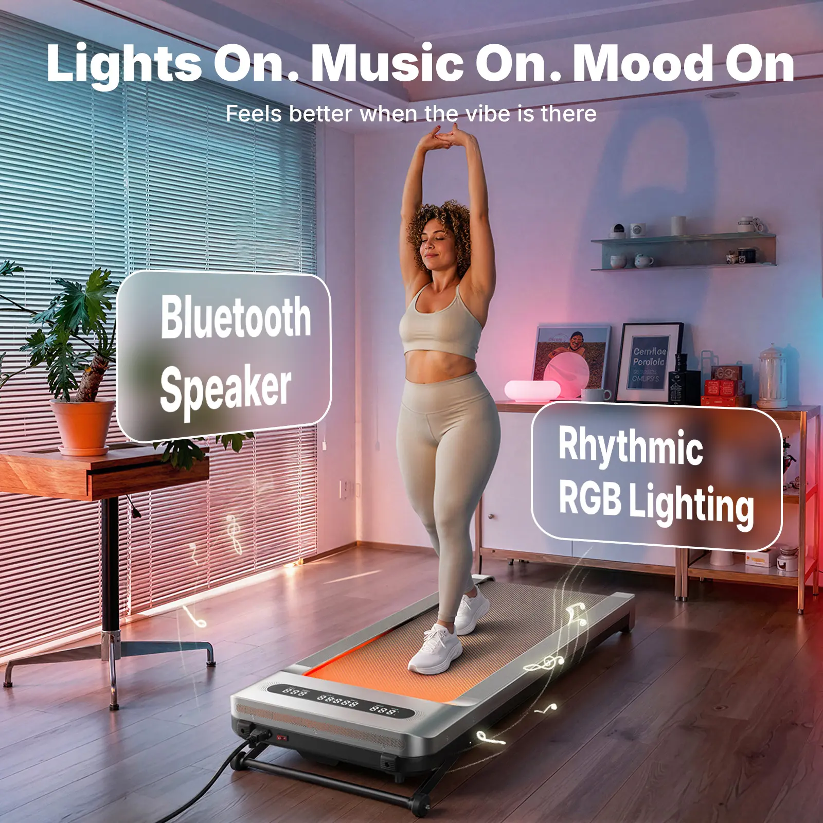 MERACH UltraWalk W60 Under Desk Compact Treadmill, 3.5HP Strong Walking Pad with 12% Incline, 400LBS Capacity, Bluetooth Speaker & Remote Control for Home Fitness Use