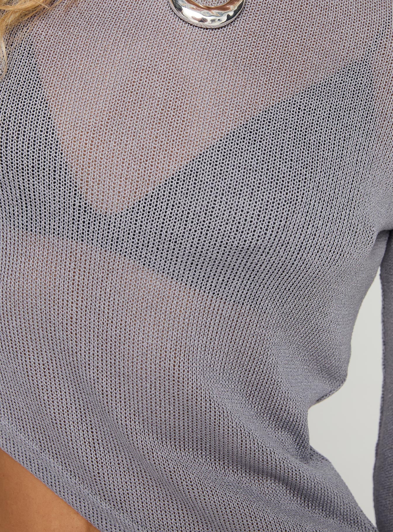 Pratt Long Sleeve Top Grey