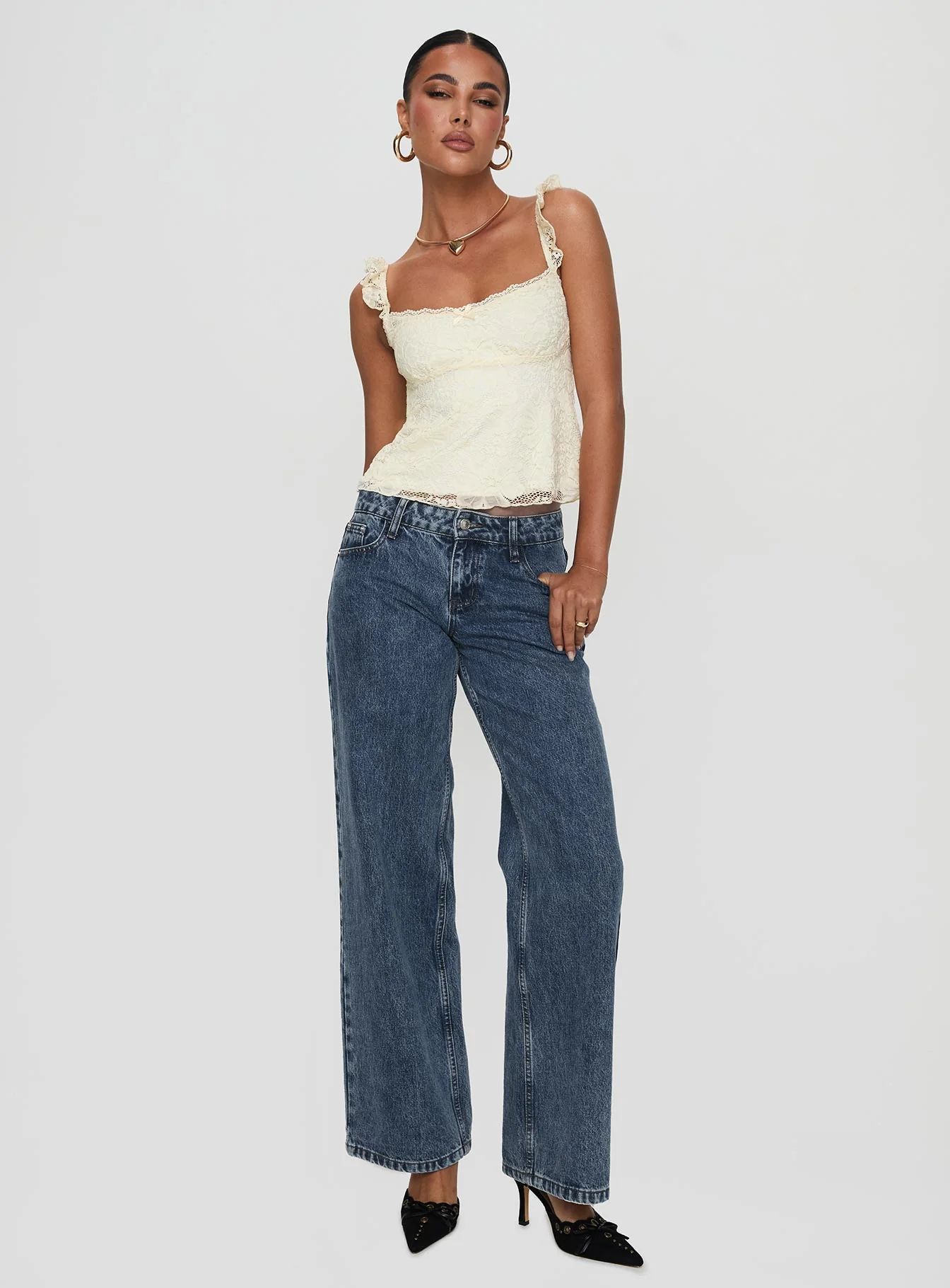 Madaleine Lace Top Cream