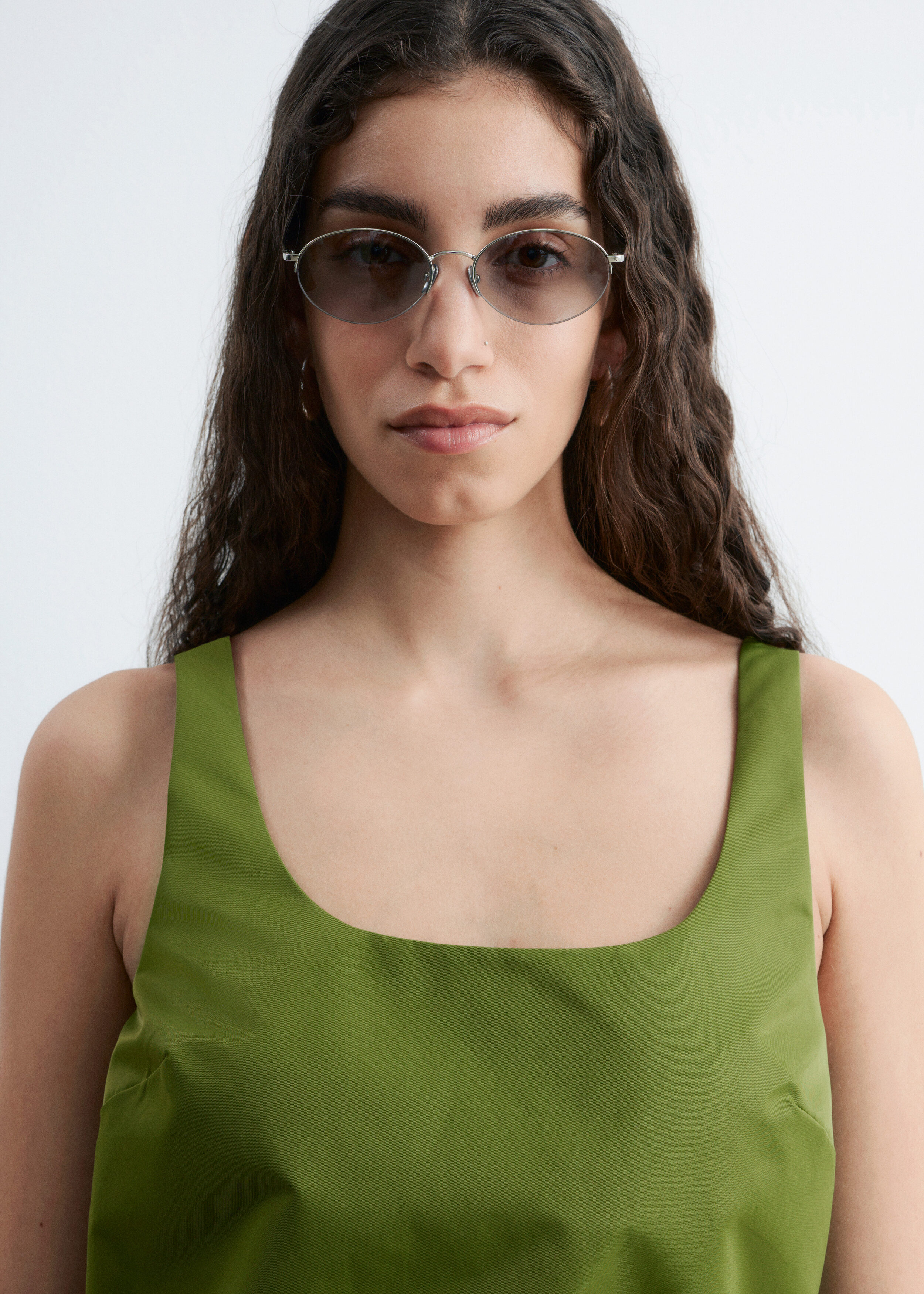 & Other Stories SCULPTED DRAWSTRING MINI DRESS