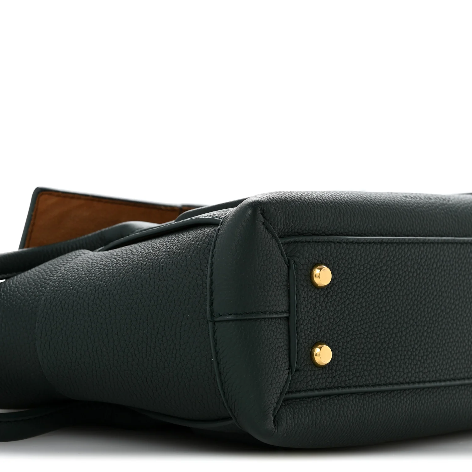 Grained Calfskin Maxi Intrecciato Small Arco Pine Green - Top Club