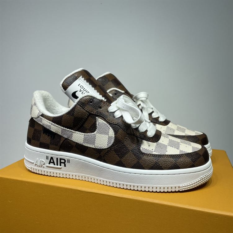 LOUIS VUITTON X NIKE AIR FORCE 1 LOW-TOP SNEAKERS   LVS132 - Sneaker Replica Workshop