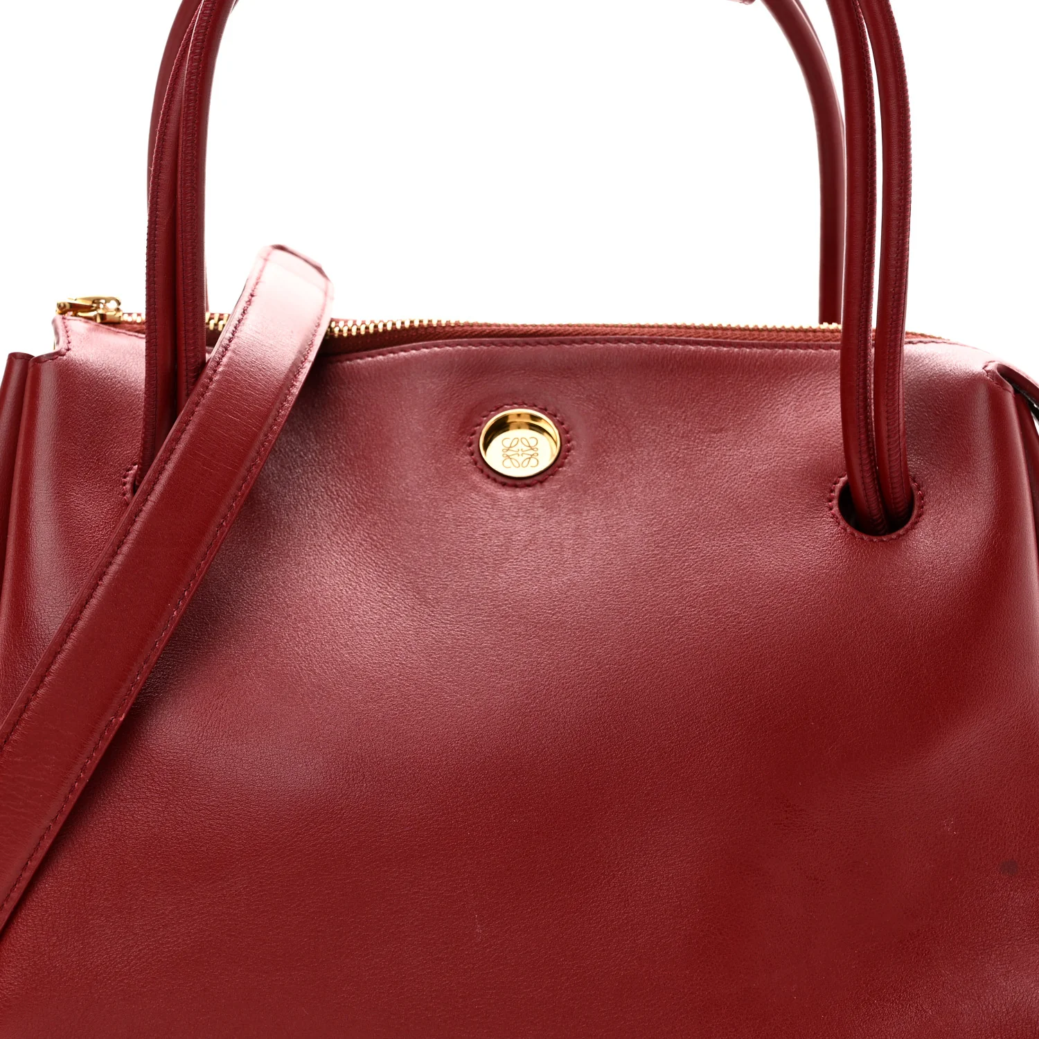 Supple Calfskin Medium Madrid Bag Dark Burgundy - Top Club