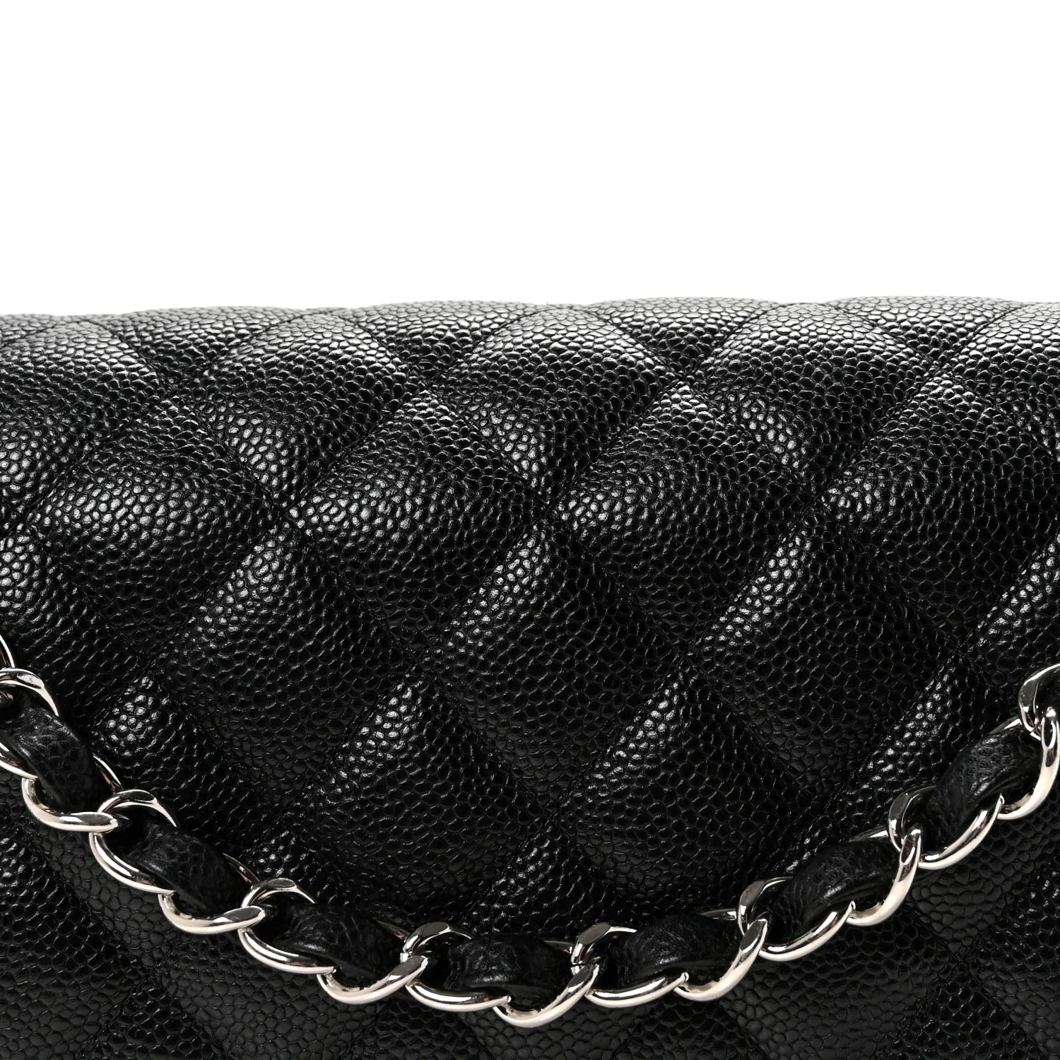 Caviar Quilted Jumbo Double Flap Black - Top Club