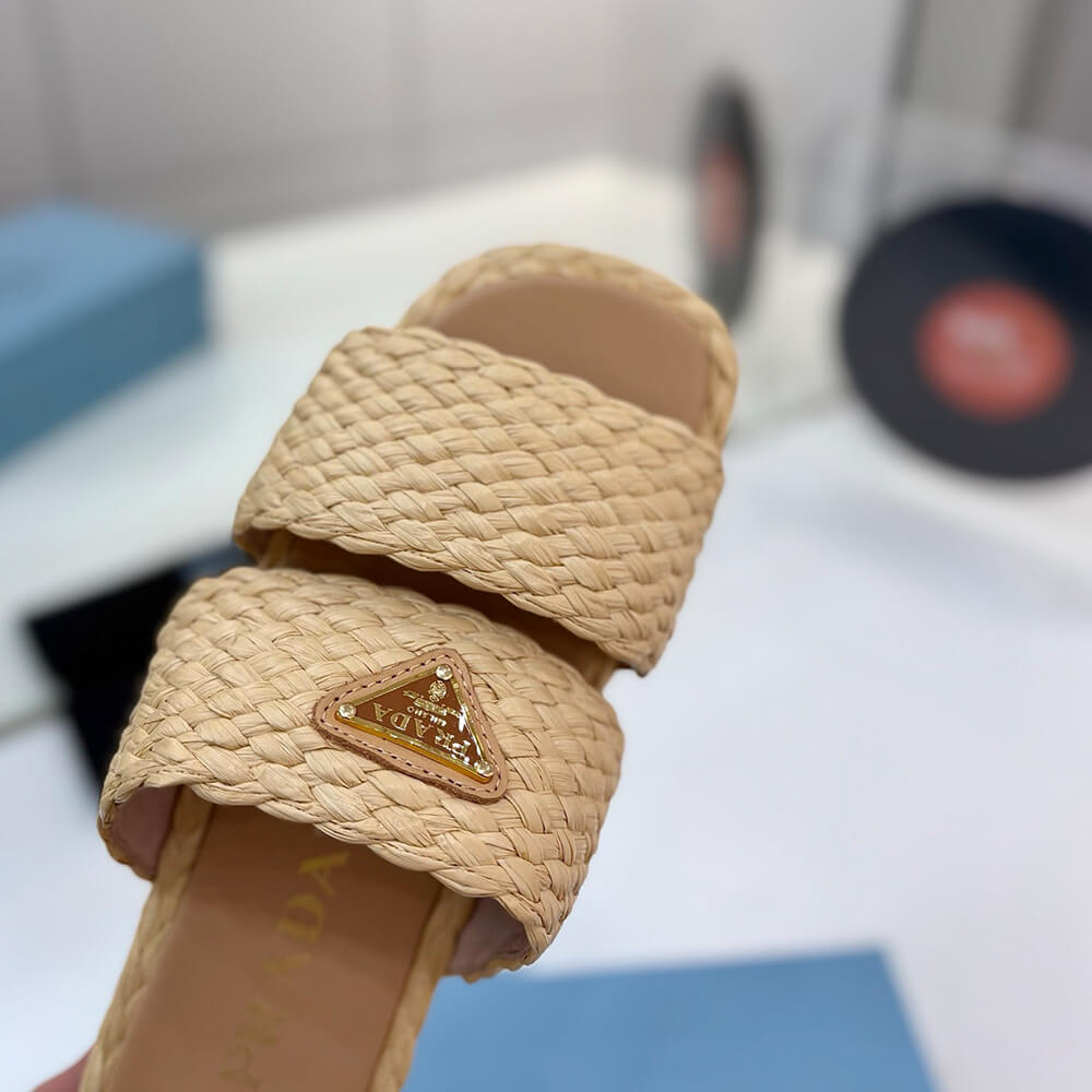 Prada Raffia slides - Top Club