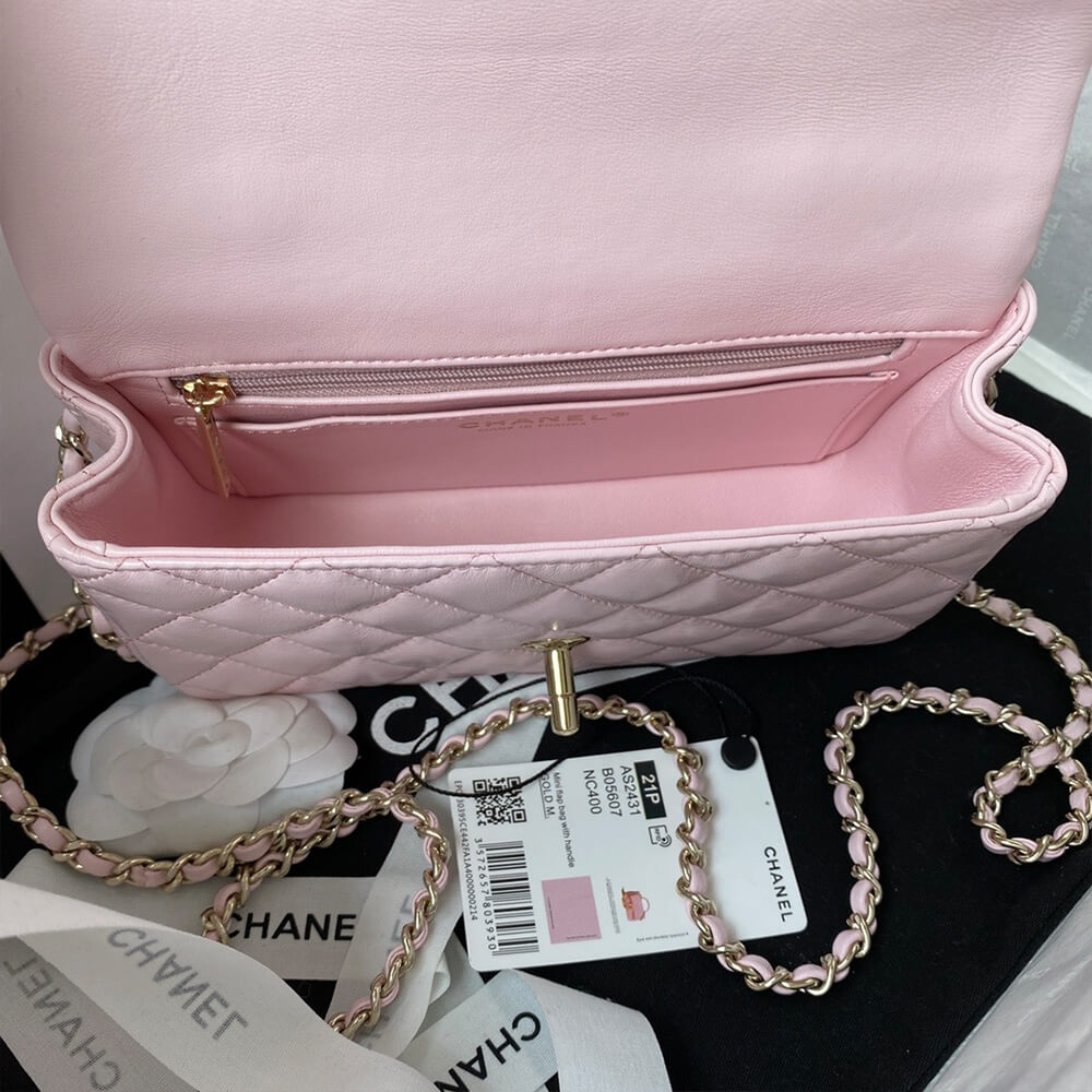 CHANEL Mini Classic Handbag With Top Handle - Top Club