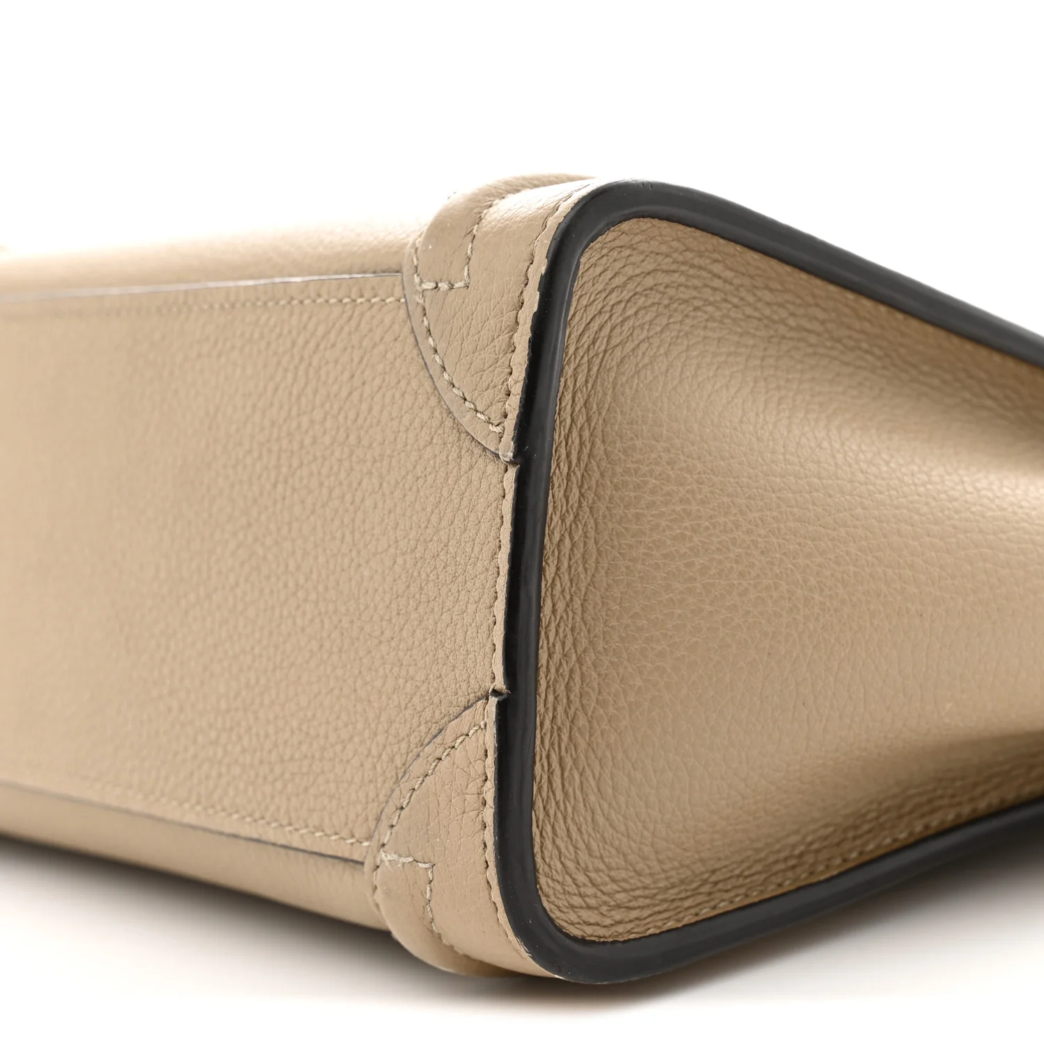 Drummed Calfskin Nano Luggage Dune - Top Club