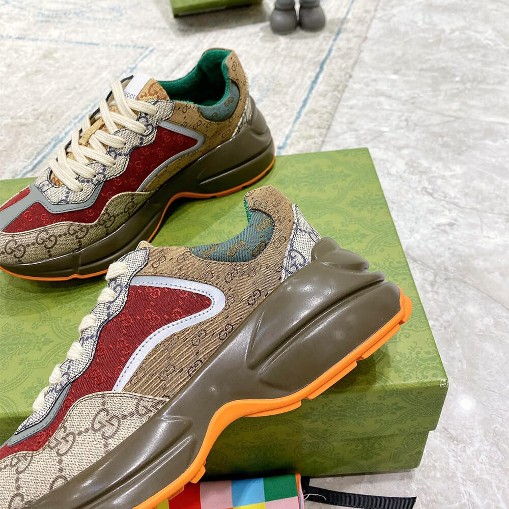Gucci Multicolor GG Supreme Rhyton Sneaker - Top Club