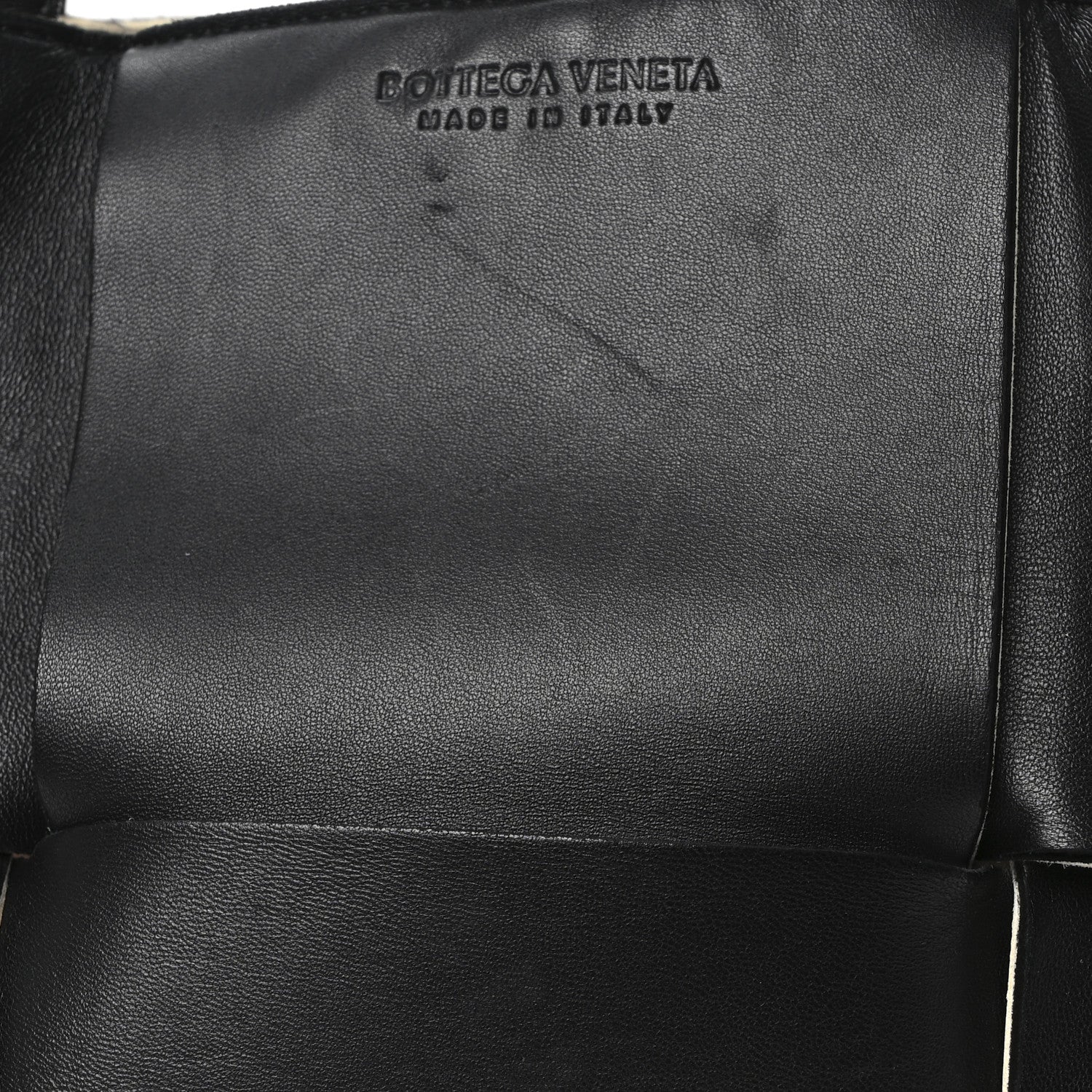 Nappa Maxi Intrecciato Medium Arco Tote Black White - Top Club