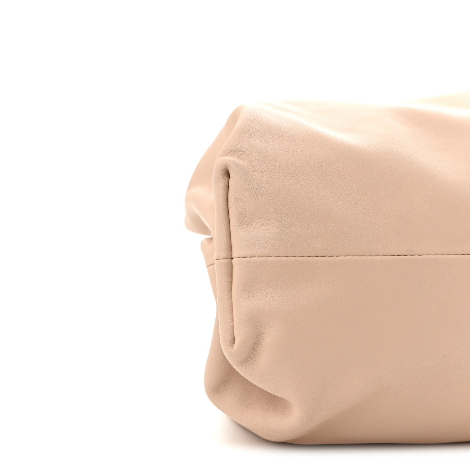 Smooth Butter Calf The Pouch Oversized Clutch Nude - Top Club