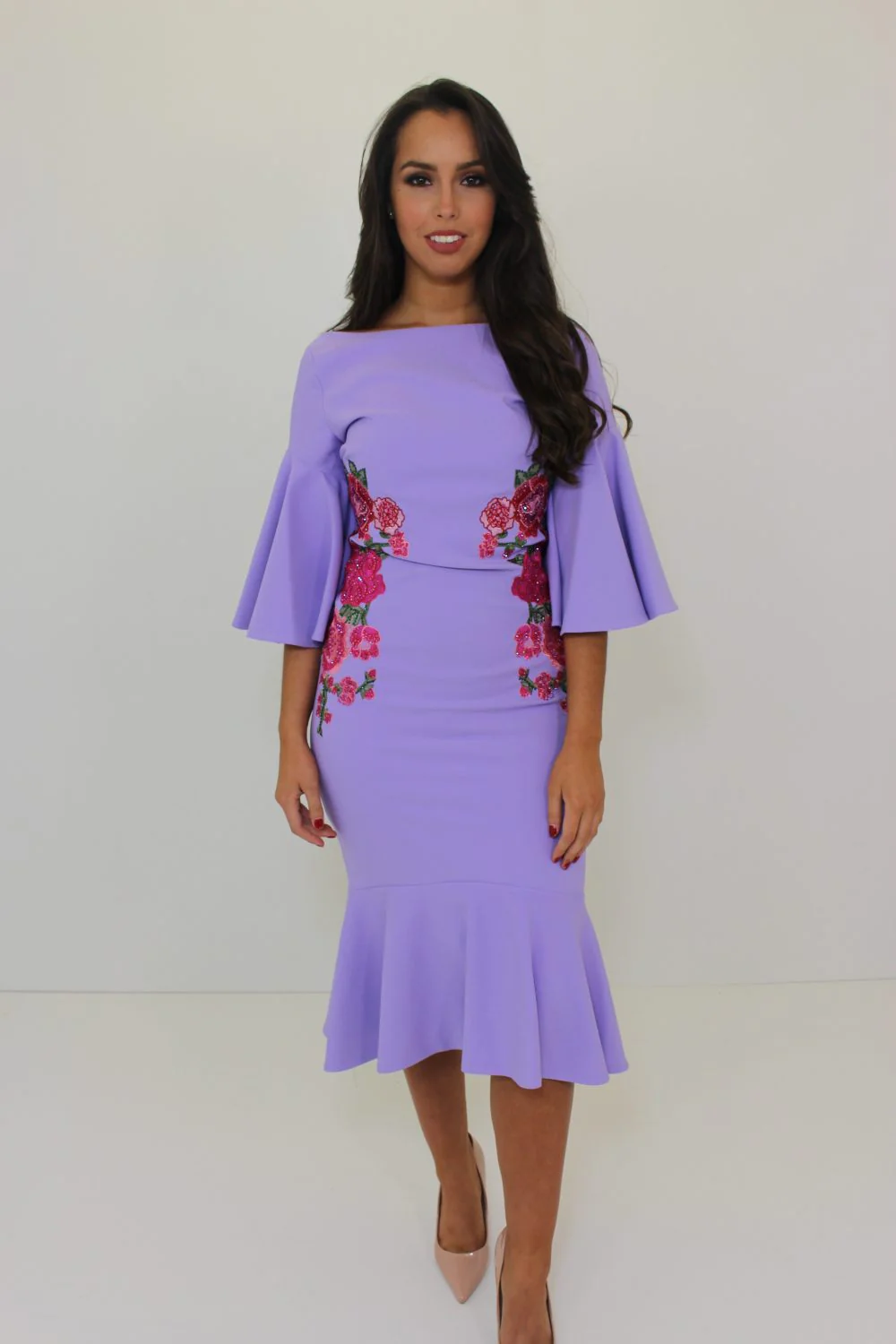 Sydney Midi Dress In Lilac