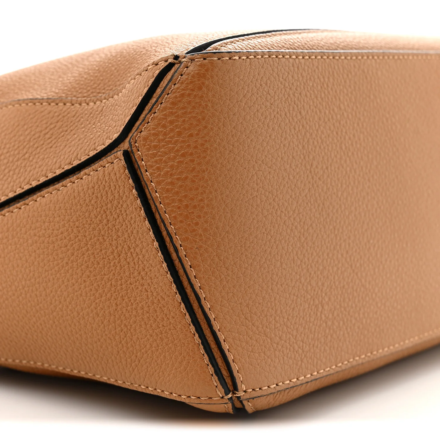 Grained Calfskin Small Puzzle Bag Tan - Top Club