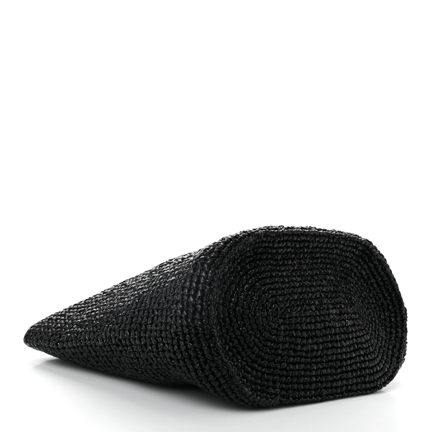 Raffia Woven Large Le Cagole Panier Tote Black - Top Club