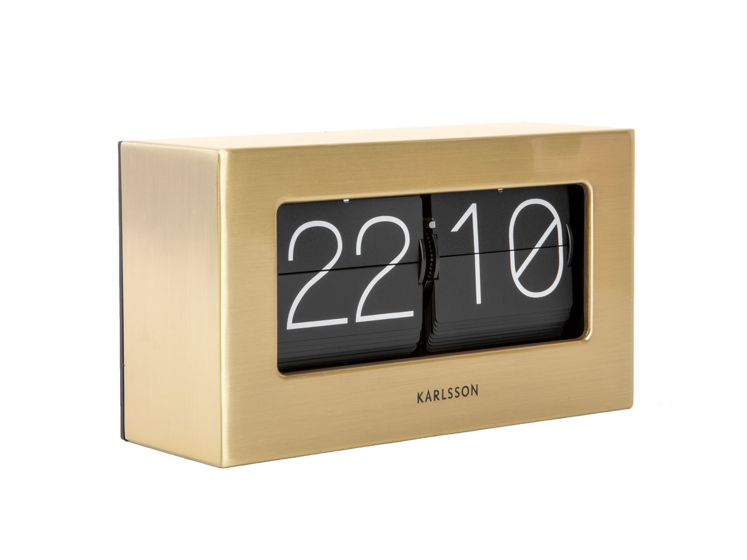 Wall / Table clock Boxed Flip brushed gold