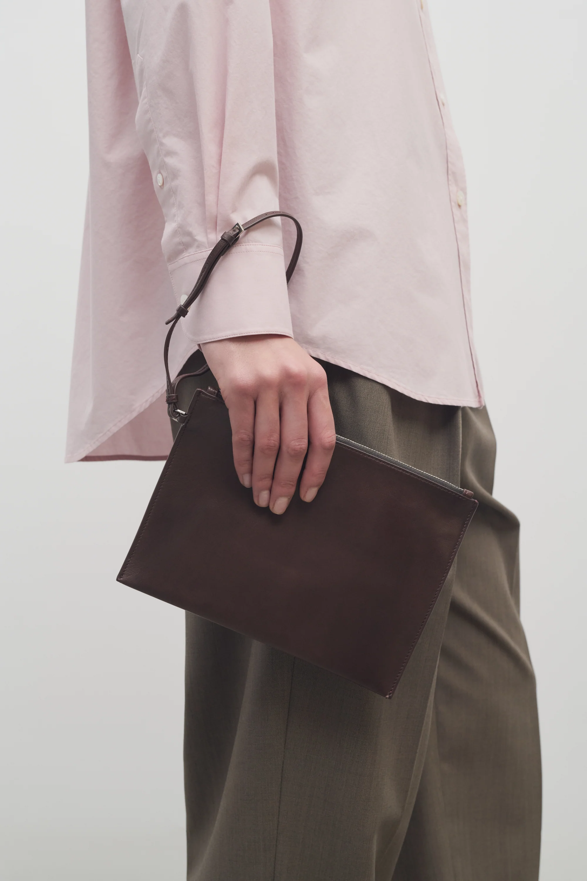 Wristlet Pouch in Leather - Top Club