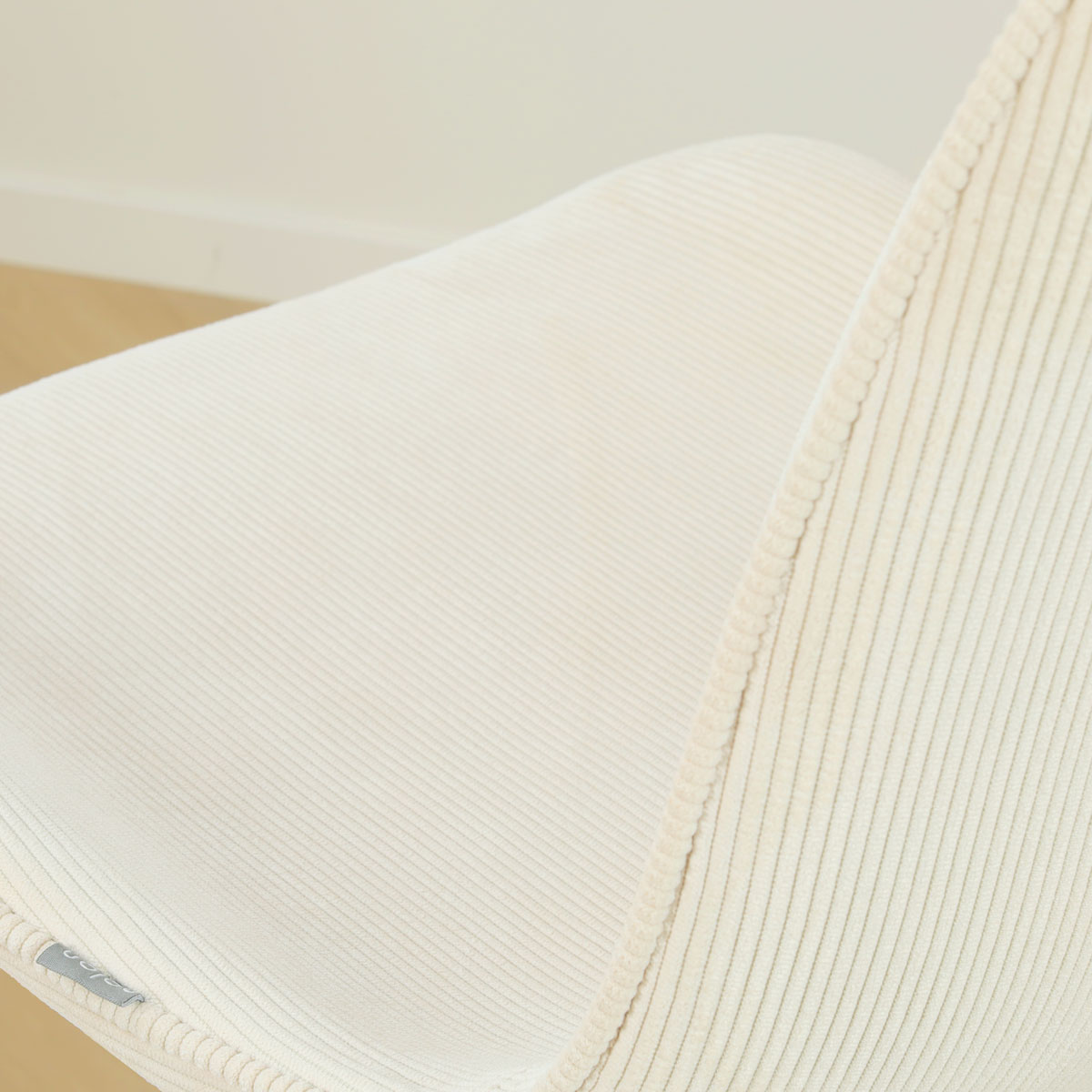 Barkruk Nino-Fé wit onderstel rib beige 75 cm