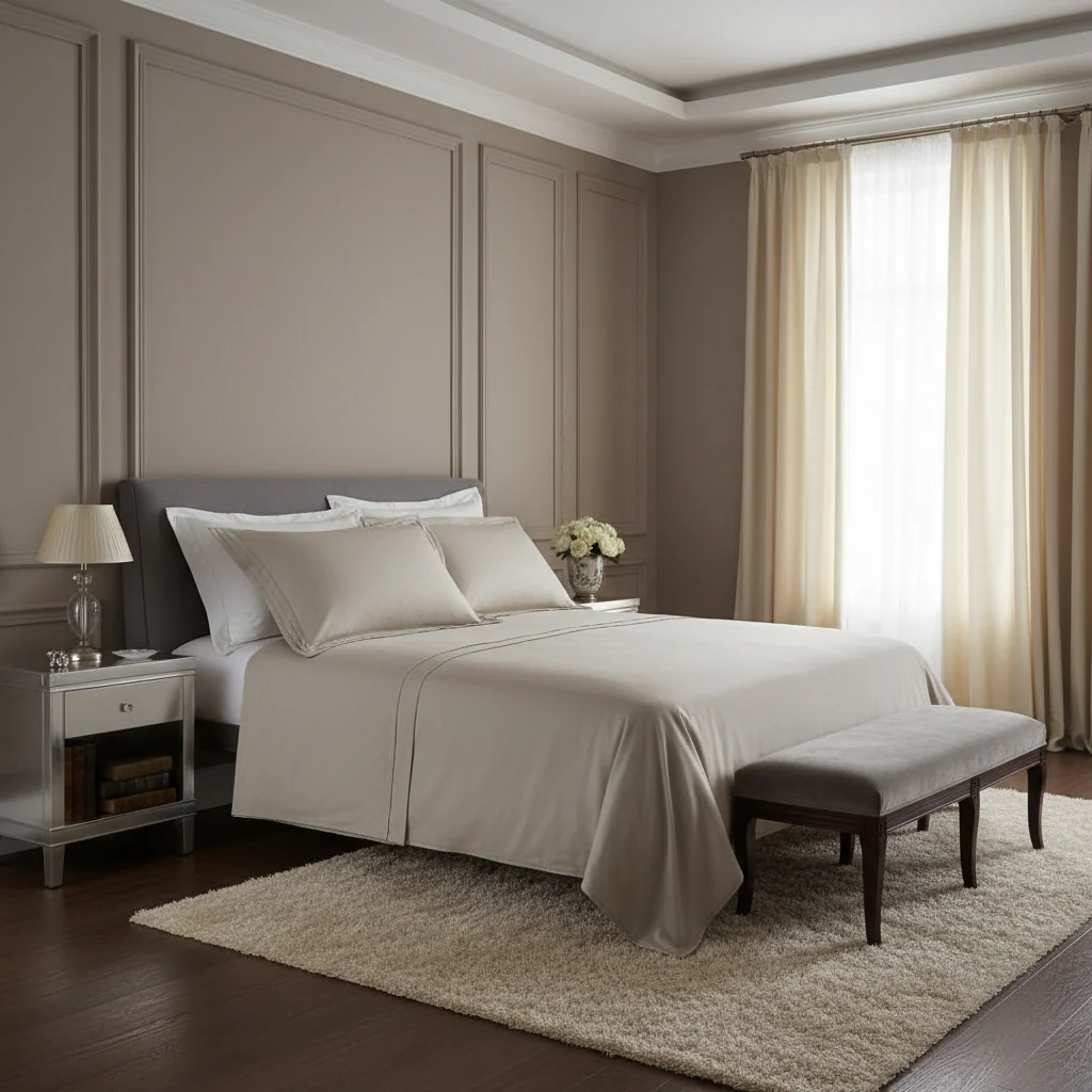 Completo Lenzuola In Raso Di Cotone Palazzo Reale Matrimoniale