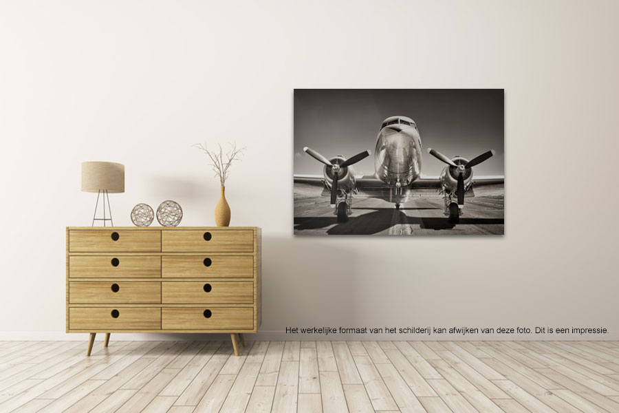Acrylglasschilderij Vliegtuig - DC-3 Dakota 90 x 60 cm