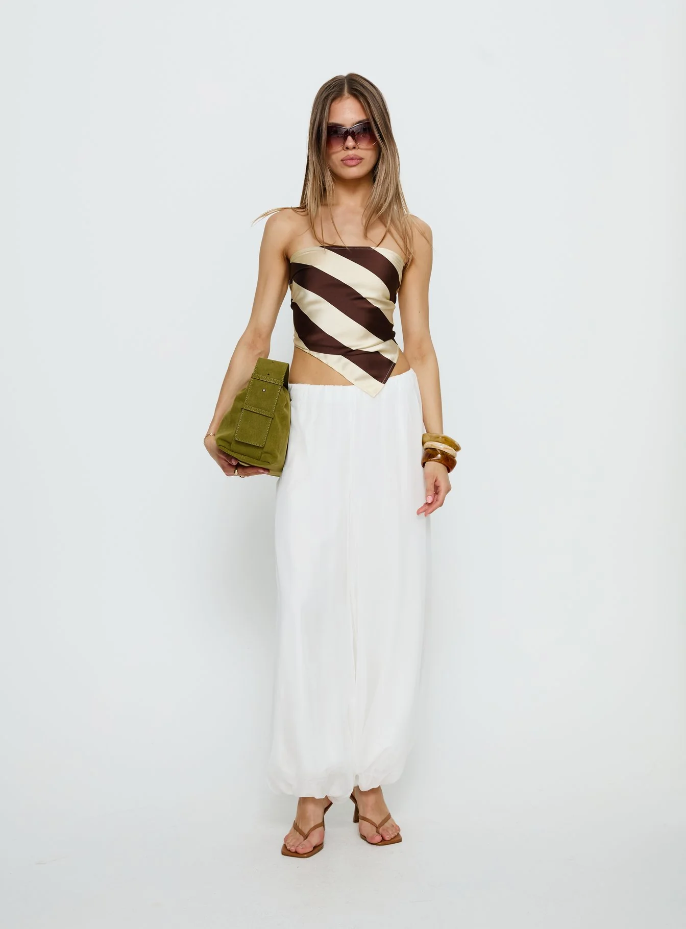 Mirosa Balloon Leg Pants White