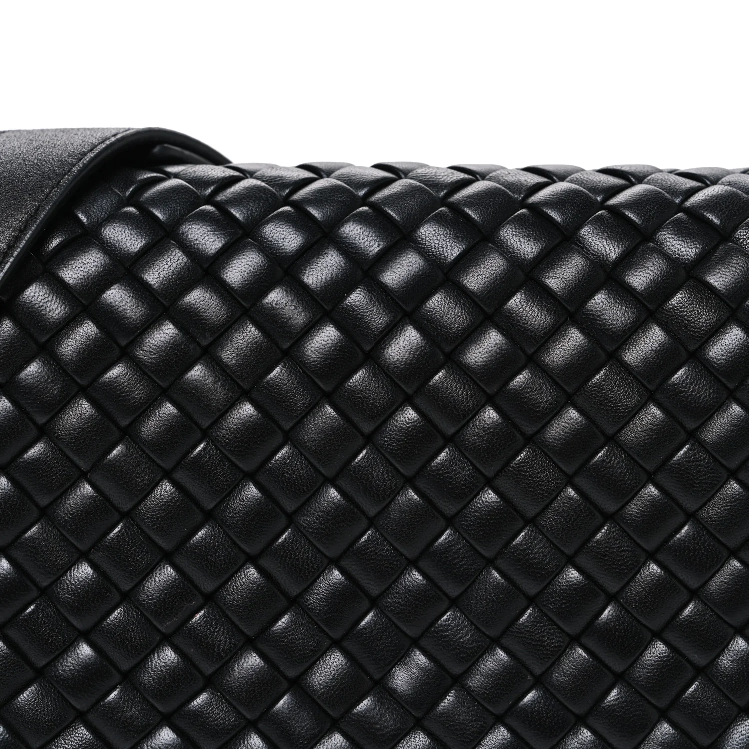 Nappa Intrecciato Small Cobble Shoulder Bag Black - Top Club