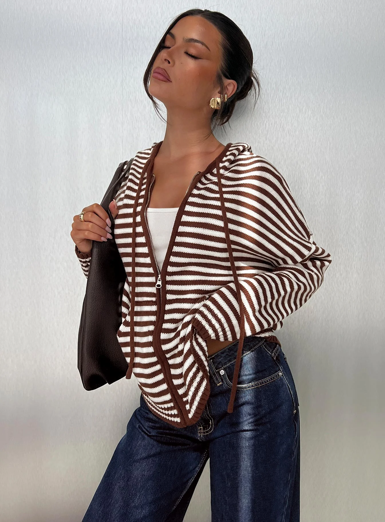 Brienna Zip Jacket Brown
