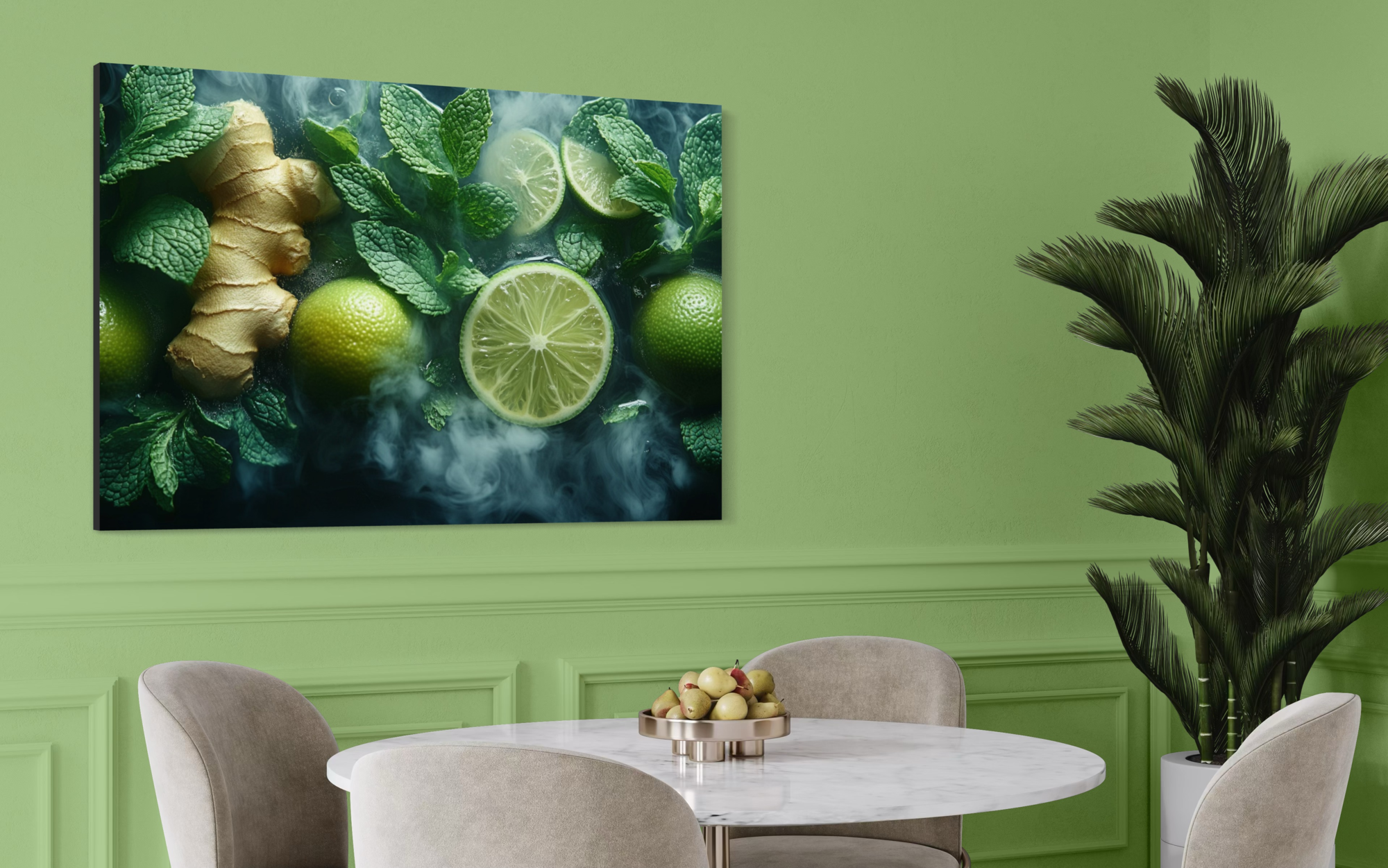 Dibond schilderij 'Ginger & Lime' 120x80 cm
