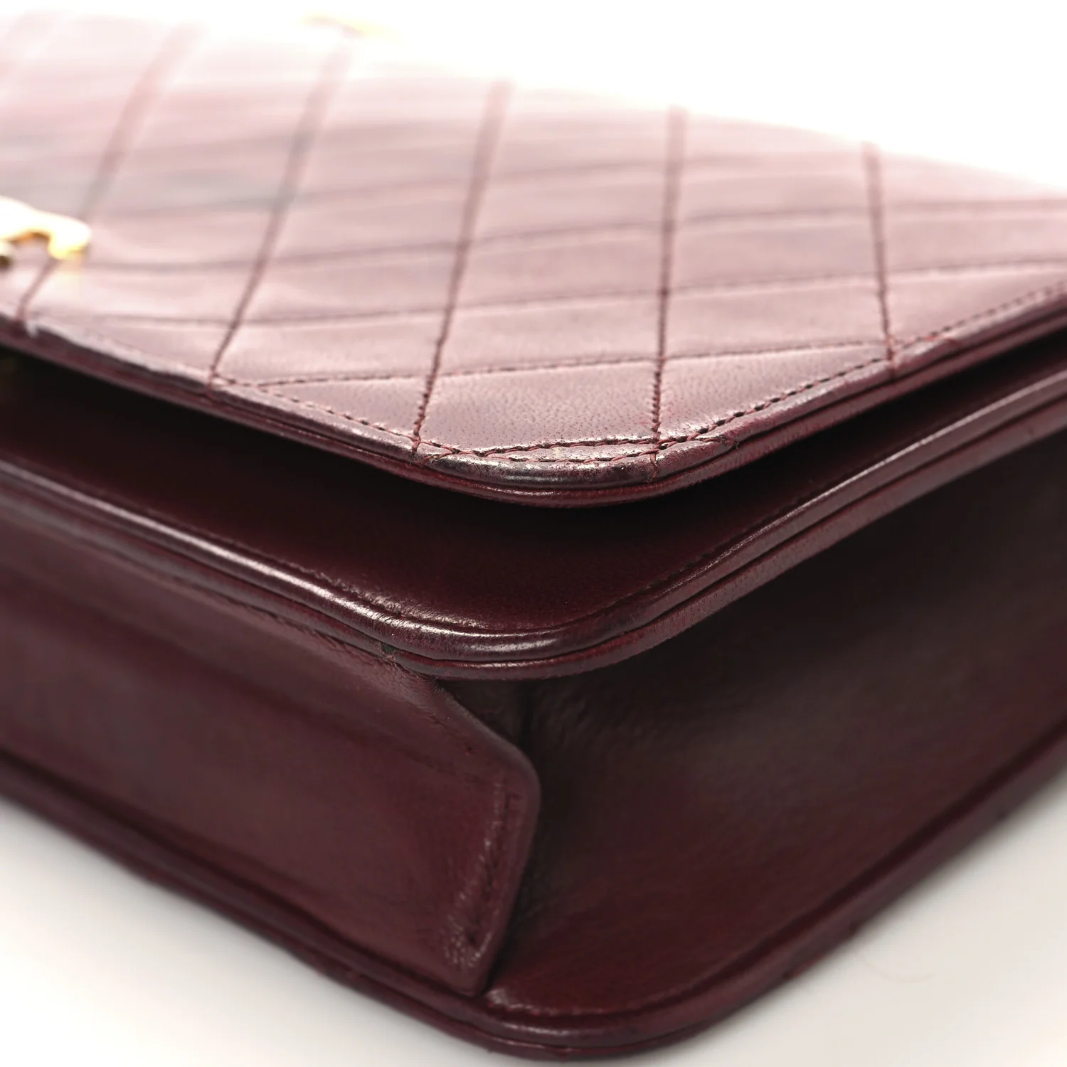 Lambskin Quilted Small Single Flap Bordeaux - Top Club