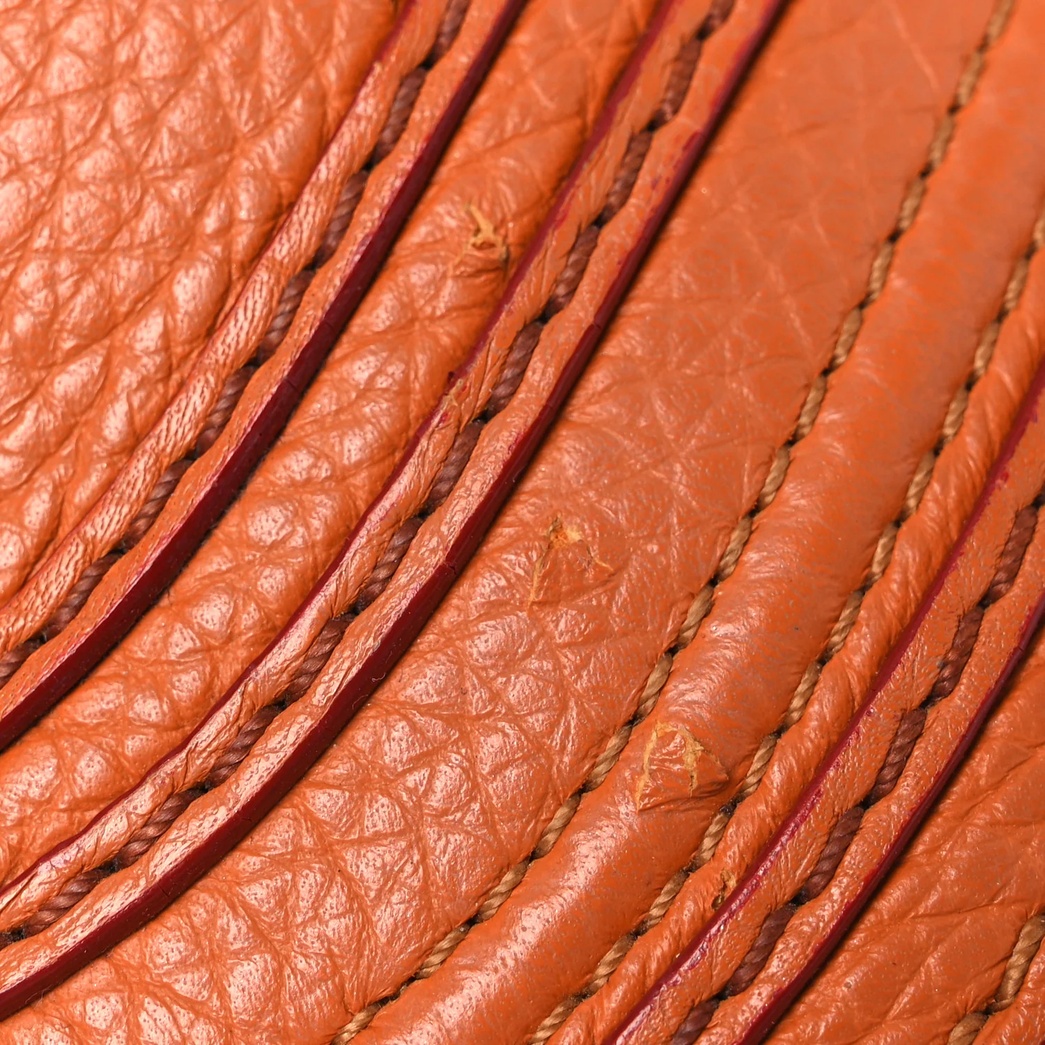 Grained Calfskin Small Marcie Saddle Bag Wood Rose - Top Club