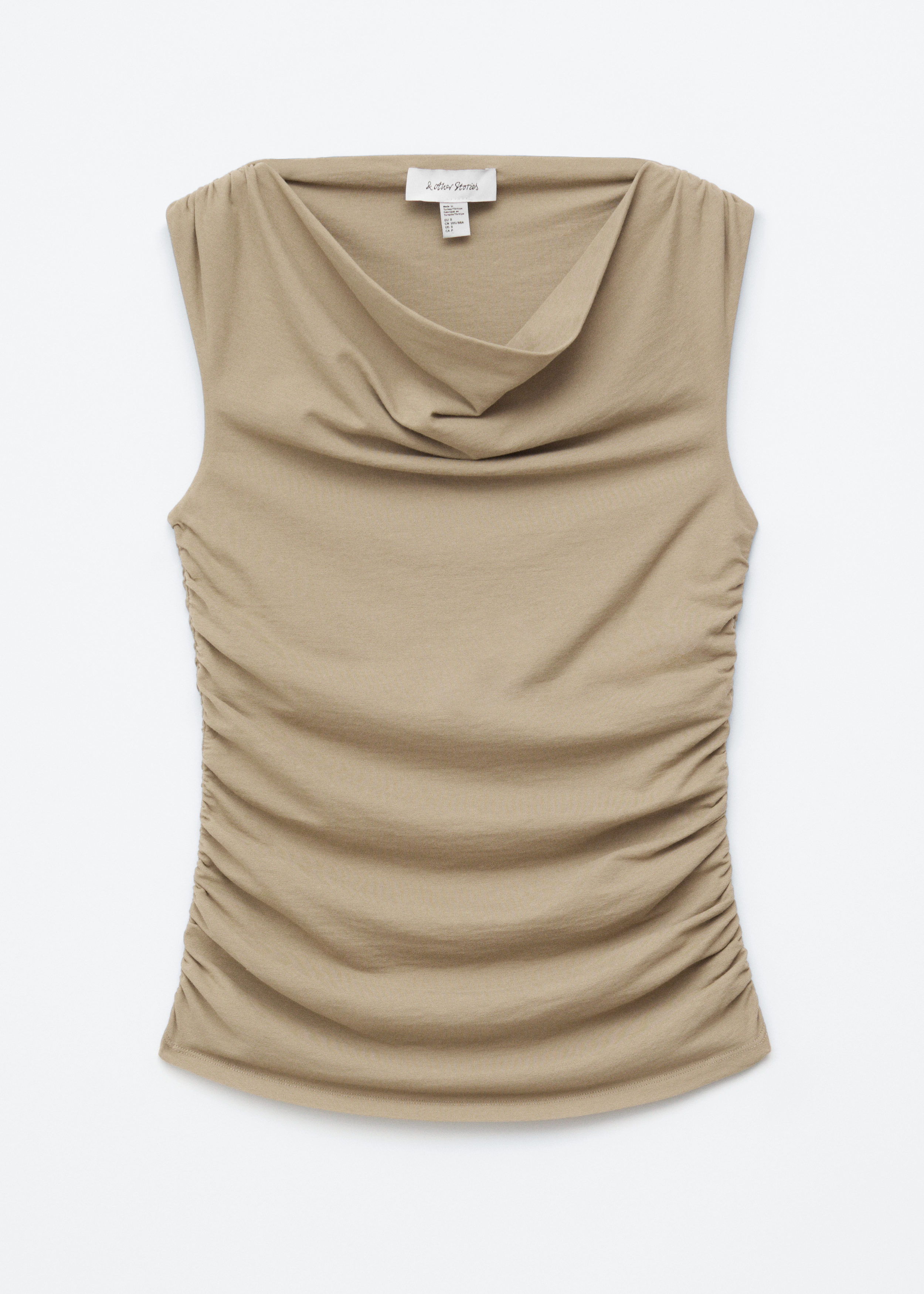 & Other Stories DRAPED COWL-NECK TOP