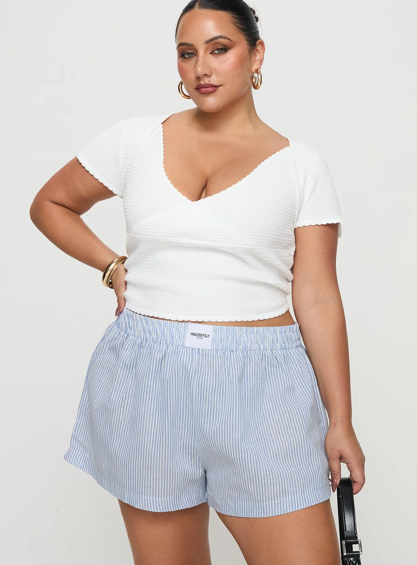 Sincar Boxer Shorts Blue / White Stripe Curve