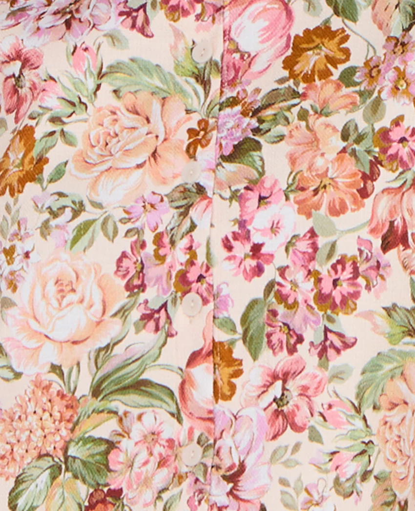 Pimkie Veste droite motif fleurs façon tapisserie