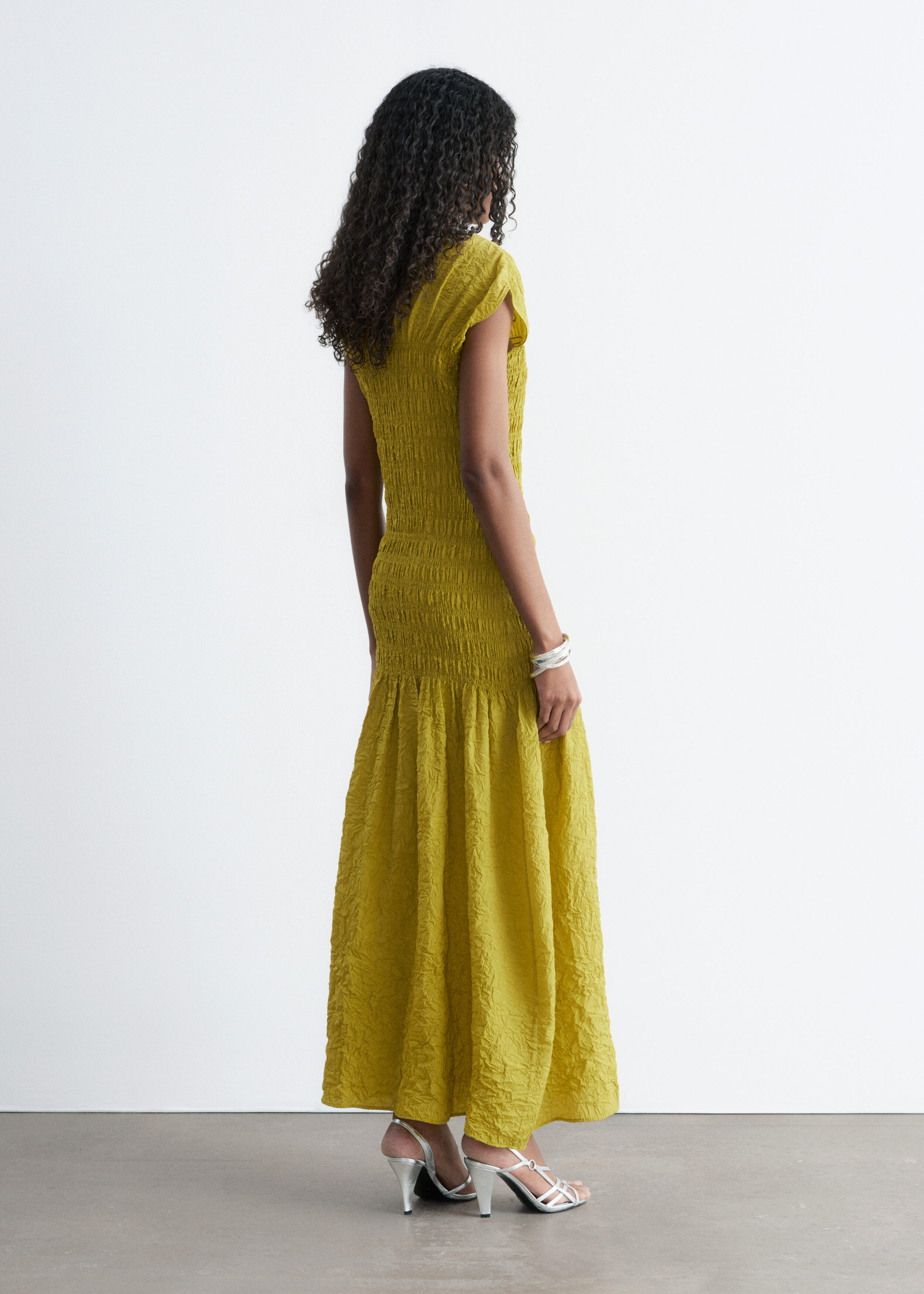 & Other Stories SMOCKED MAXI DRESS