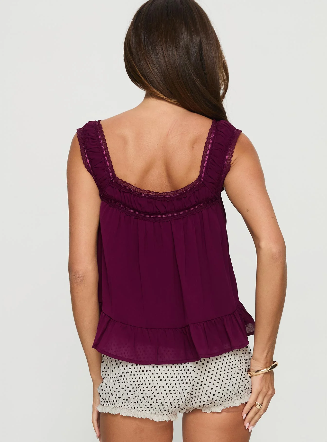 Eluisa Lace Top Plum