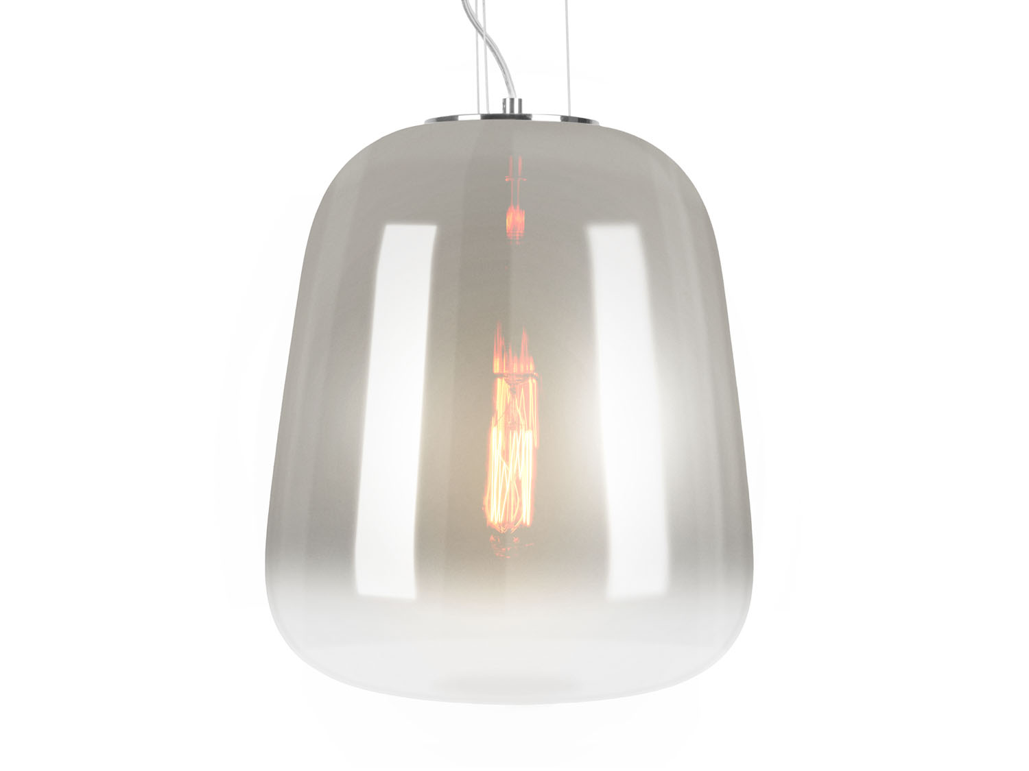 Pendant Lamp Cone chrome shadow