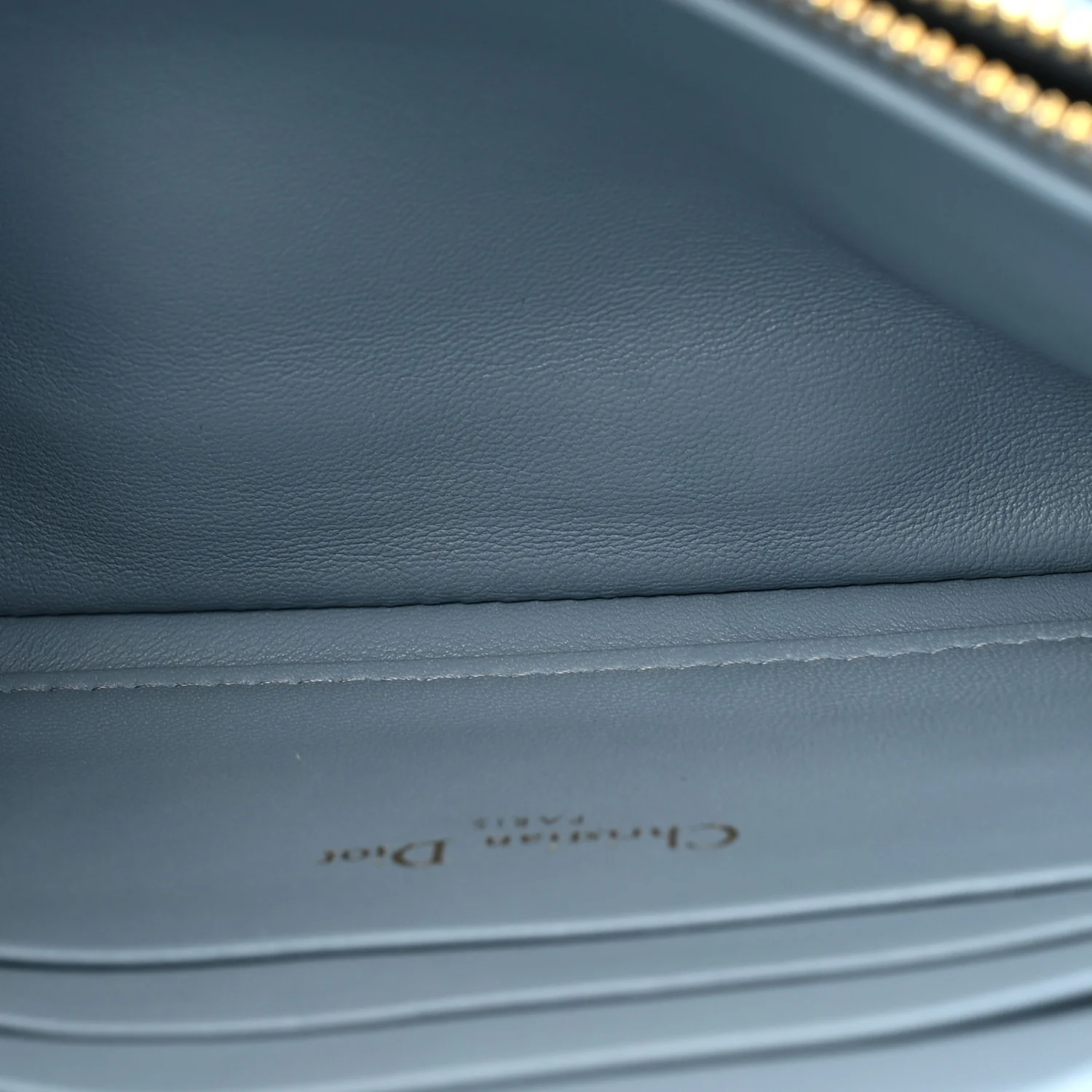 Lambskin Macrocannage Mini Dior Caro Bag Cloud Blue - Top Club