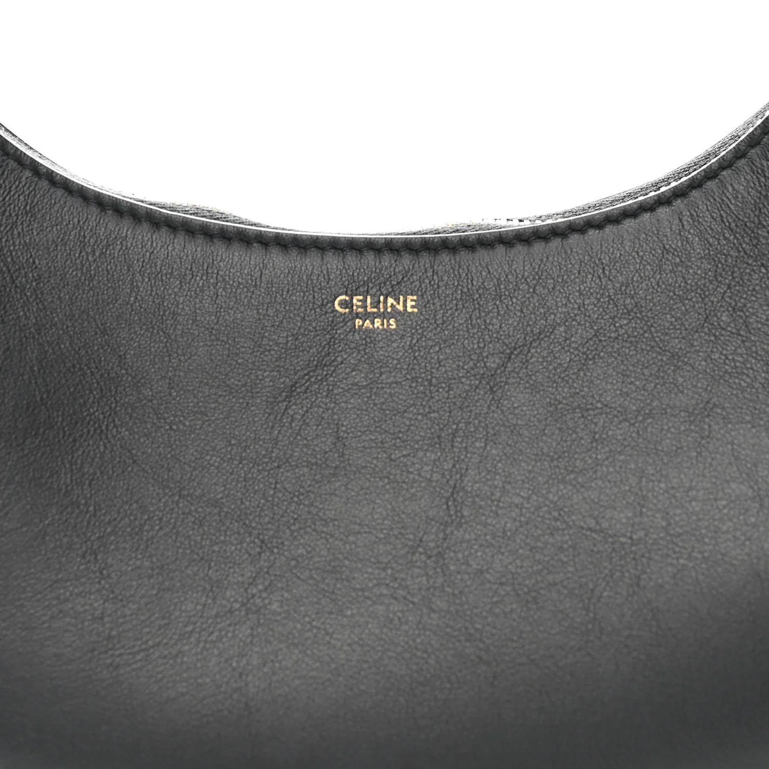 Smooth Calfskin Medium Strap Ava Shoulder Bag Black Tan - Top Club