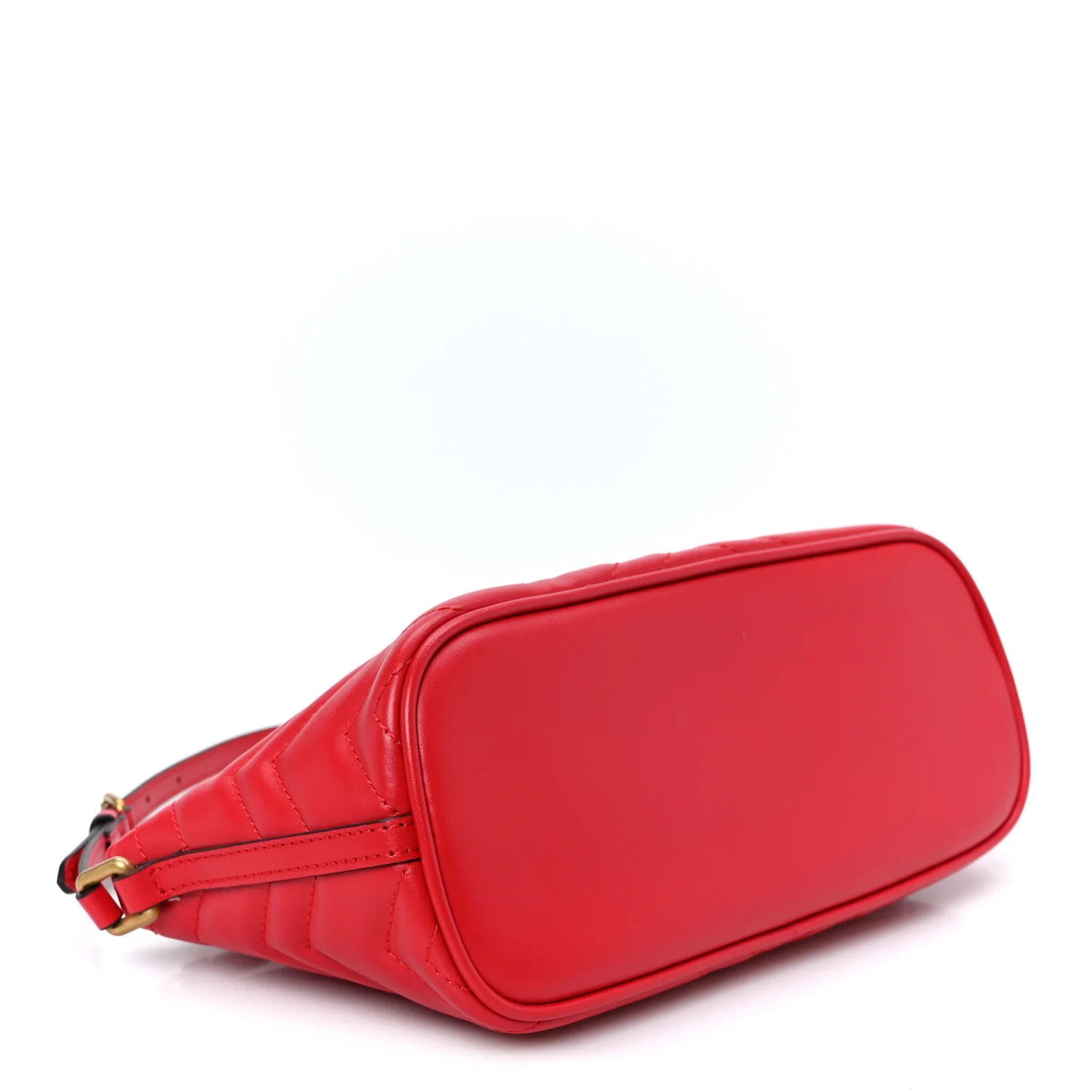 Calfskin Matelasse Chevron GG Marmont Sling Shoulder Bag Rosso - Top Club